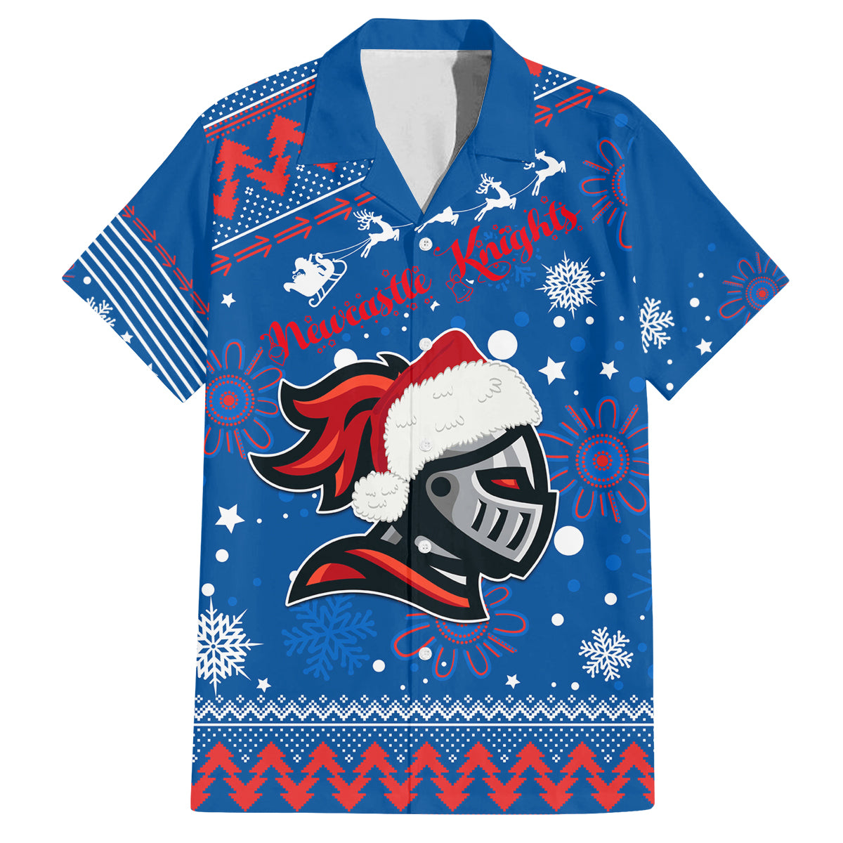 custom-knights-rugby-family-matching-off-shoulder-long-sleeve-dress-and-hawaiian-shirt-chirstmas-vibe-2023