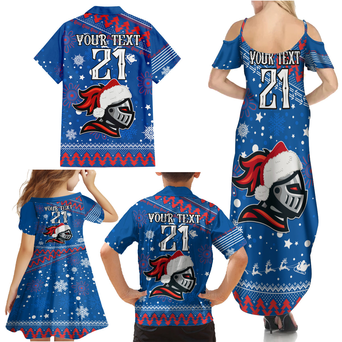 custom-knights-rugby-family-matching-summer-maxi-dress-and-hawaiian-shirt-chirstmas-vibe-2023