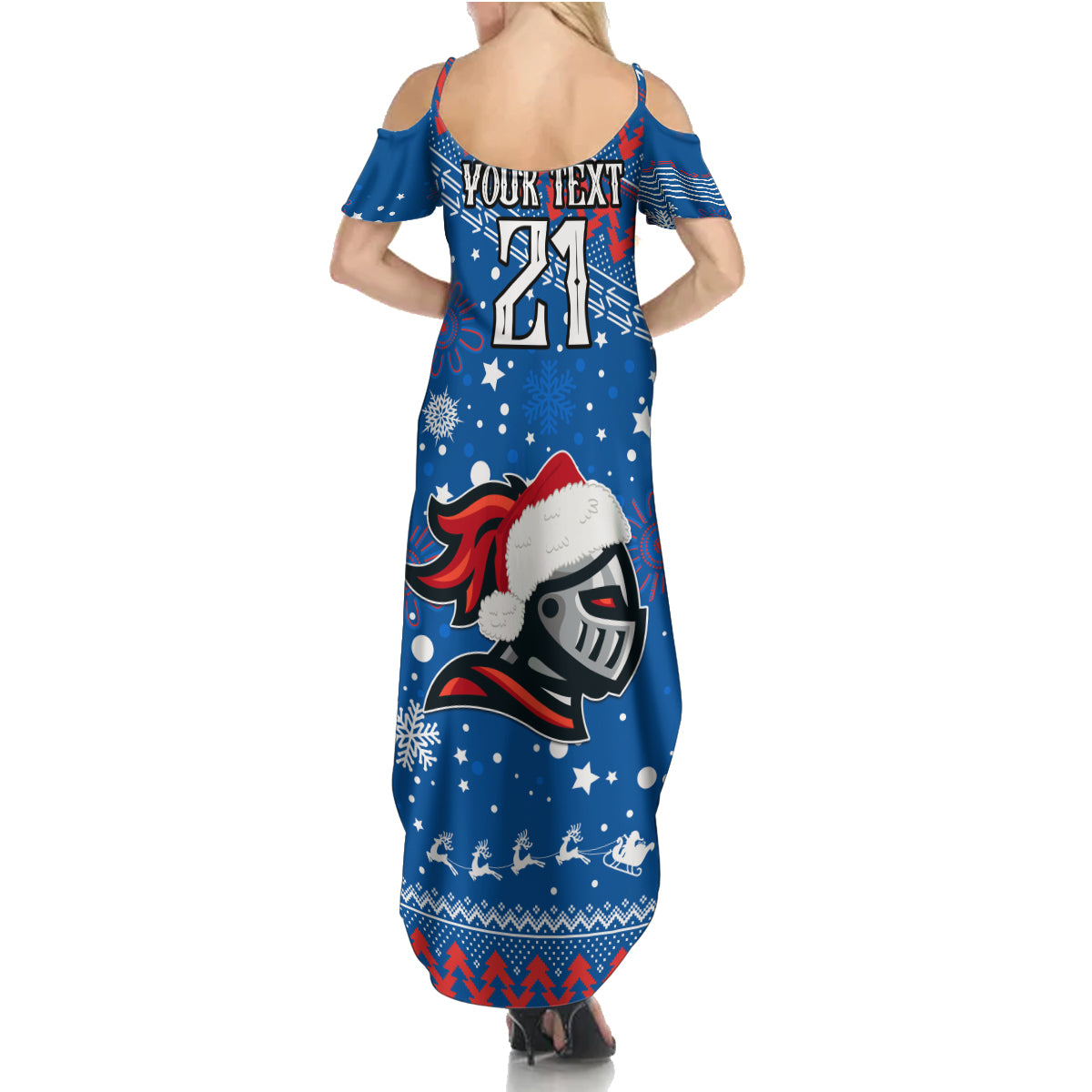 custom-knights-rugby-family-matching-summer-maxi-dress-and-hawaiian-shirt-chirstmas-vibe-2023