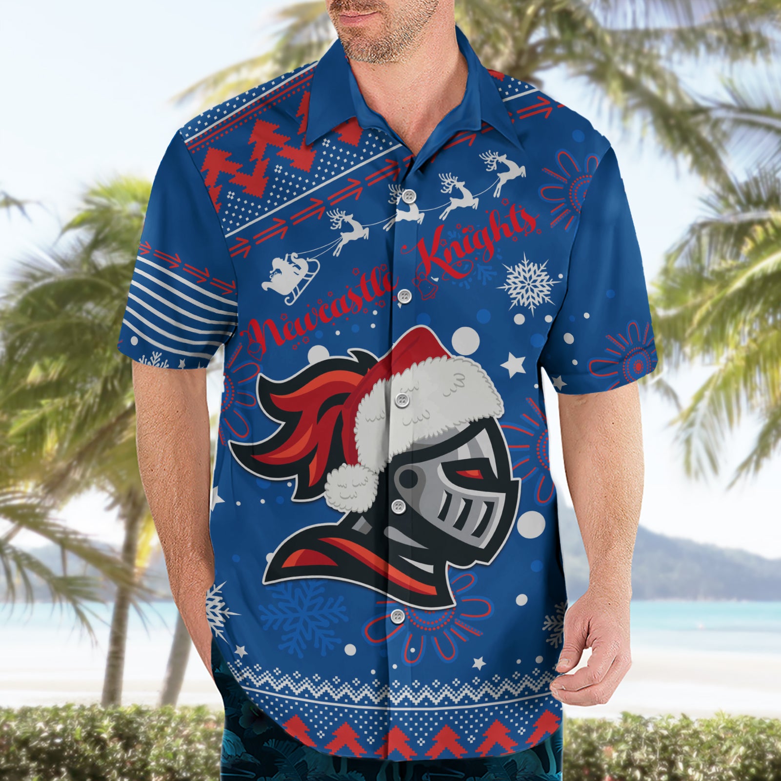 Custom Knights Rugby Hawaiian Shirt Chirstmas Vibe 2023 - Vibe Hoodie Shop
