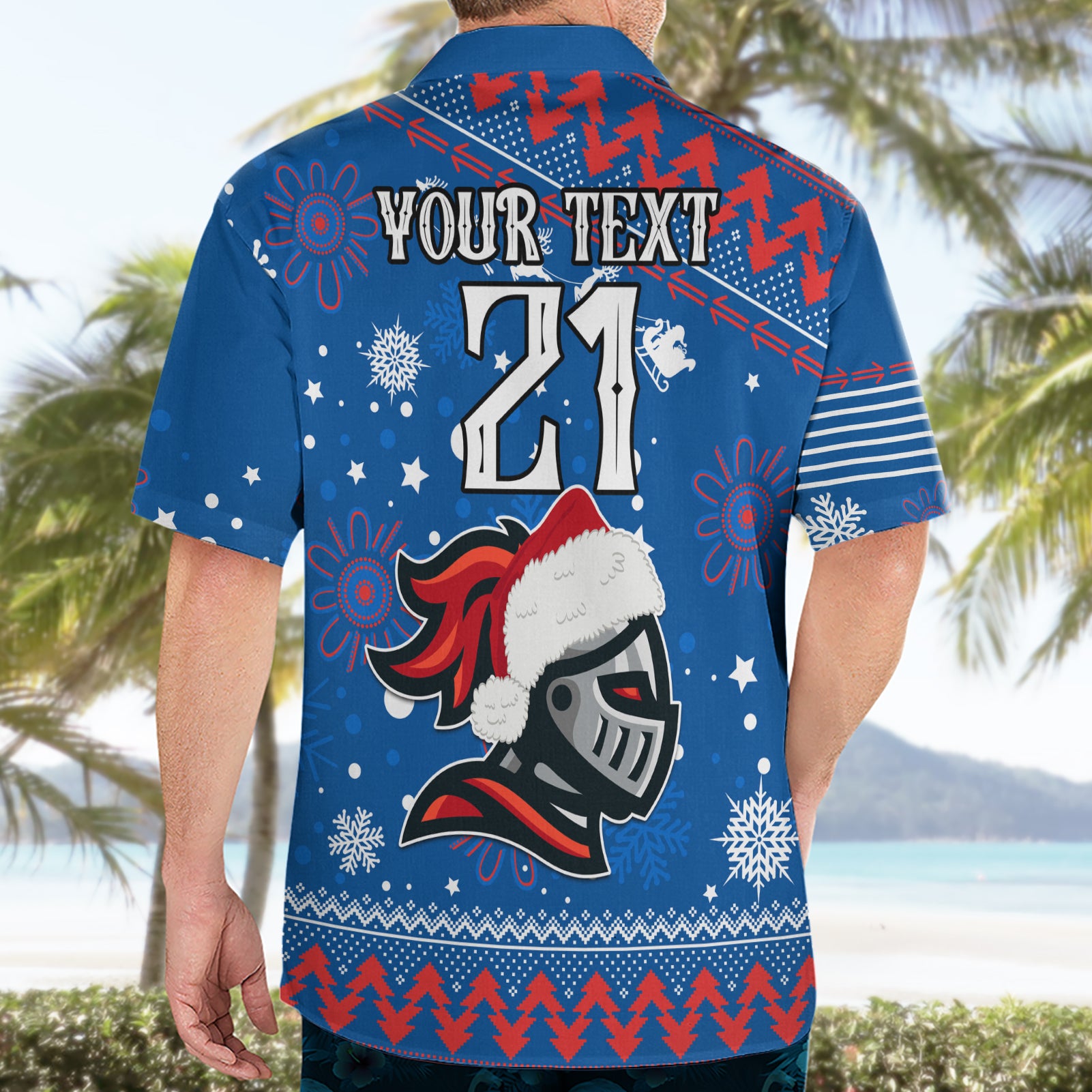 Custom Knights Rugby Hawaiian Shirt Chirstmas Vibe 2023 - Vibe Hoodie Shop