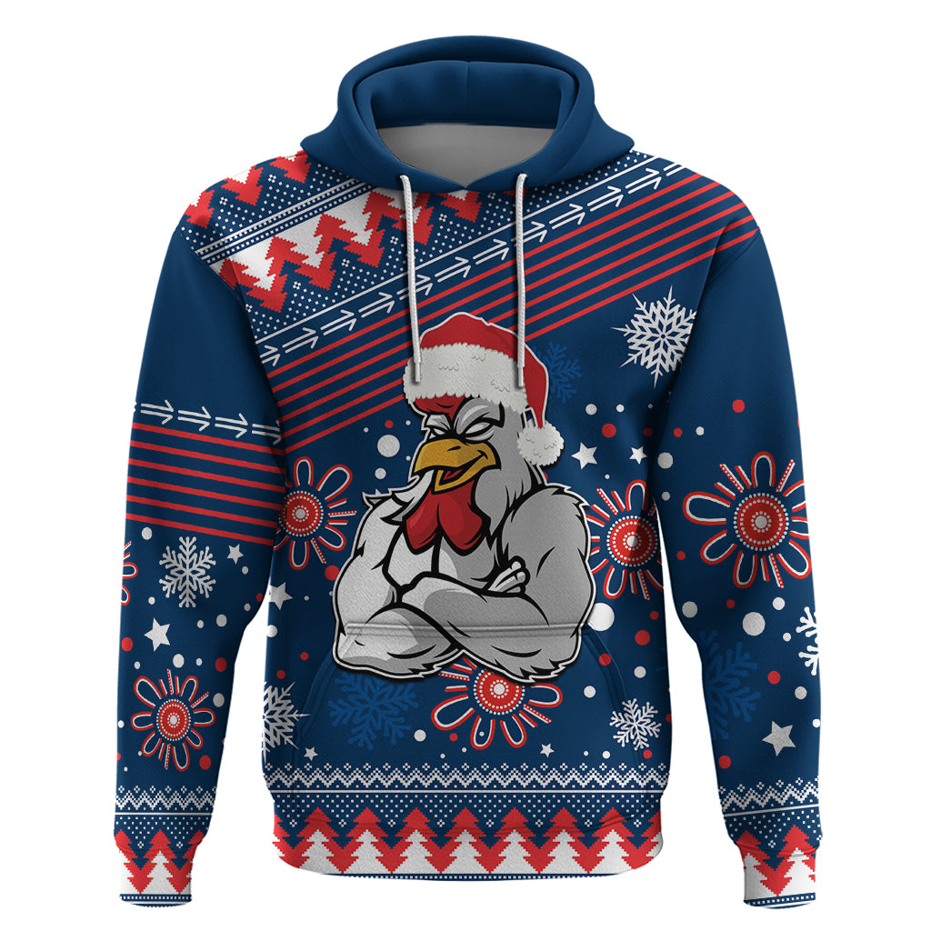 Custom Roosters Rugby Hoodie Chirstmas Vibe 2023 LT9 - Vibe Hoodie Shop