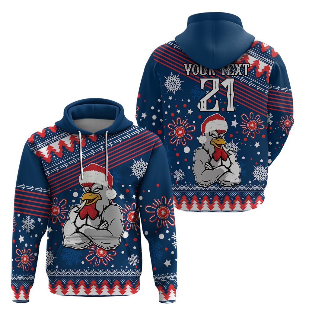 Custom Roosters Rugby Hoodie Chirstmas Vibe 2023 LT9 - Vibe Hoodie Shop