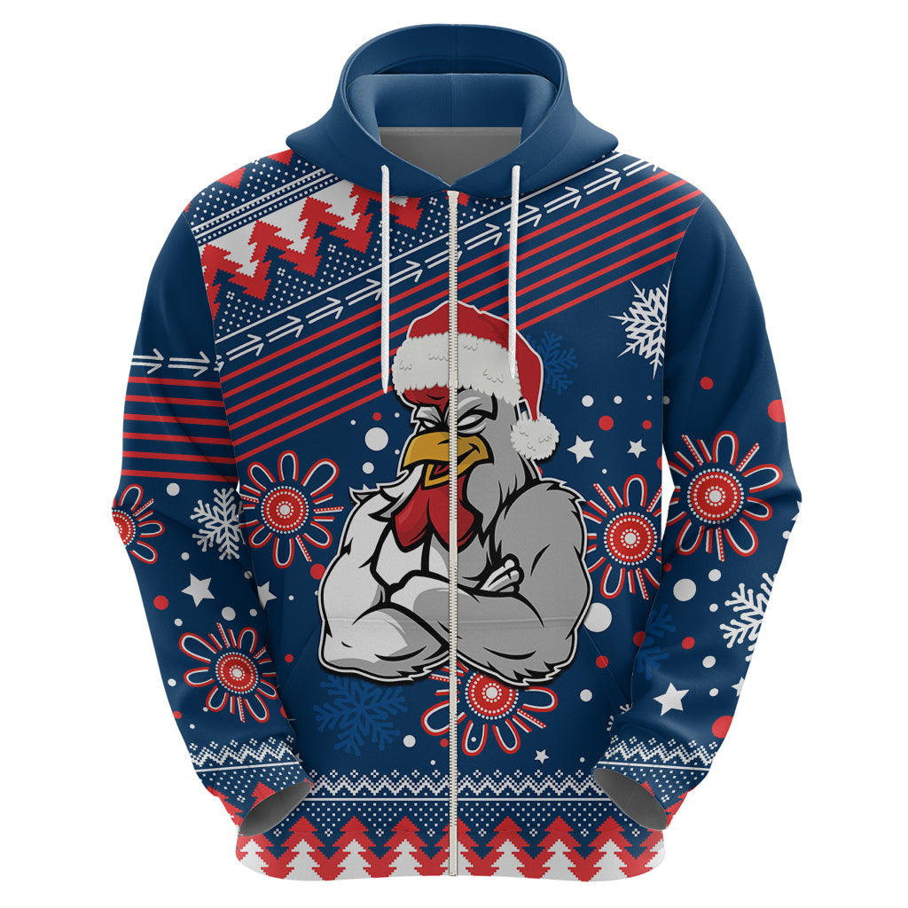 Custom Roosters Rugby Hoodie Chirstmas Vibe 2023 LT9 - Vibe Hoodie Shop