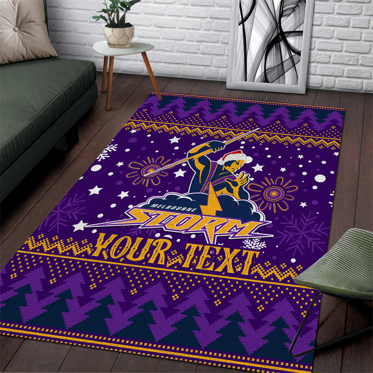 Custom Storm Rugby Area Rug Chirstmas Vibe 2023 - Vibe Hoodie Shop