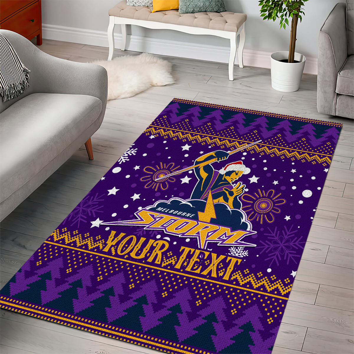 Custom Storm Rugby Area Rug Chirstmas Vibe 2023 - Vibe Hoodie Shop