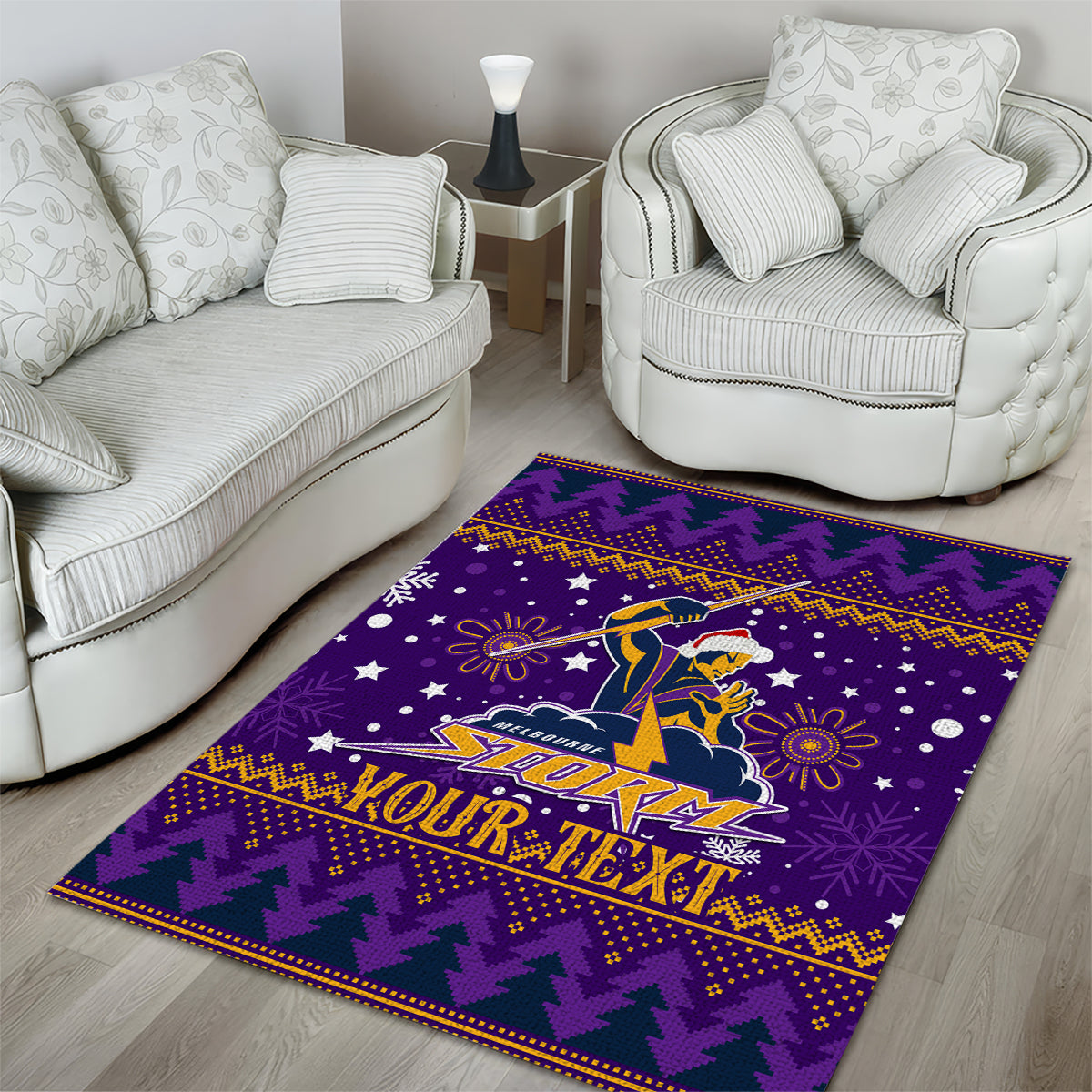 Custom Storm Rugby Area Rug Chirstmas Vibe 2023 - Vibe Hoodie Shop