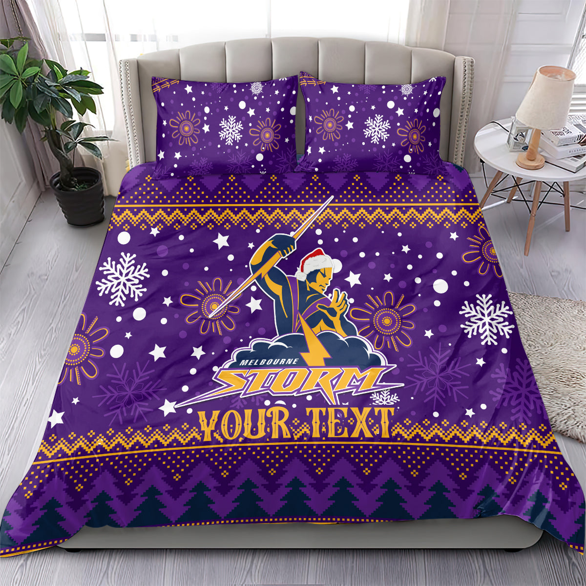Custom Storm Rugby Bedding Set Chirstmas Vibe 2023 - Vibe Hoodie Shop