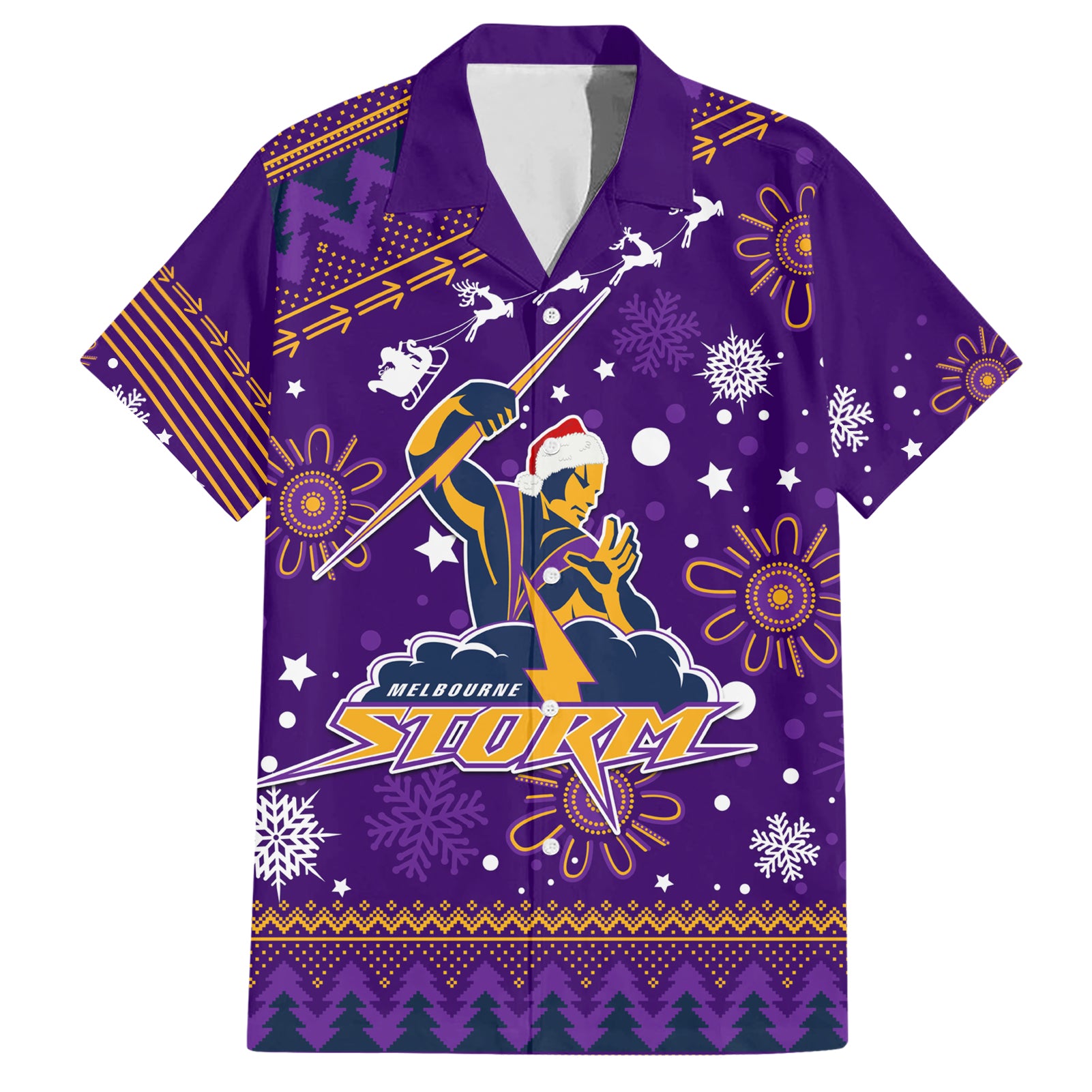 Custom Storm Rugby Hawaiian Shirt Chirstmas Vibe 2023 - Vibe Hoodie Shop