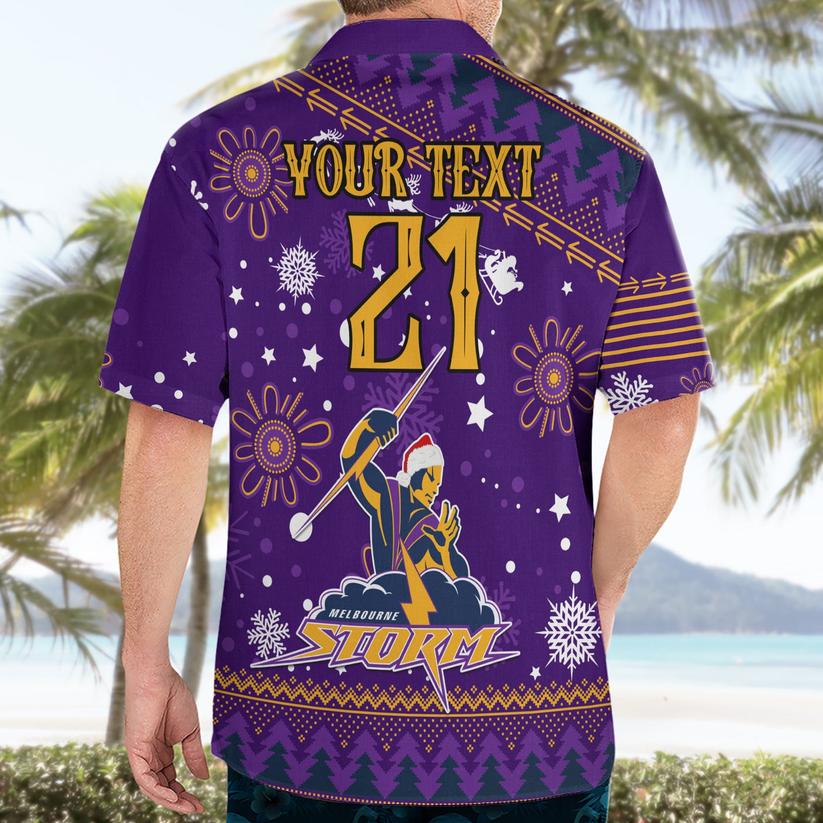 Custom Storm Rugby Hawaiian Shirt Chirstmas Vibe 2023 - Vibe Hoodie Shop