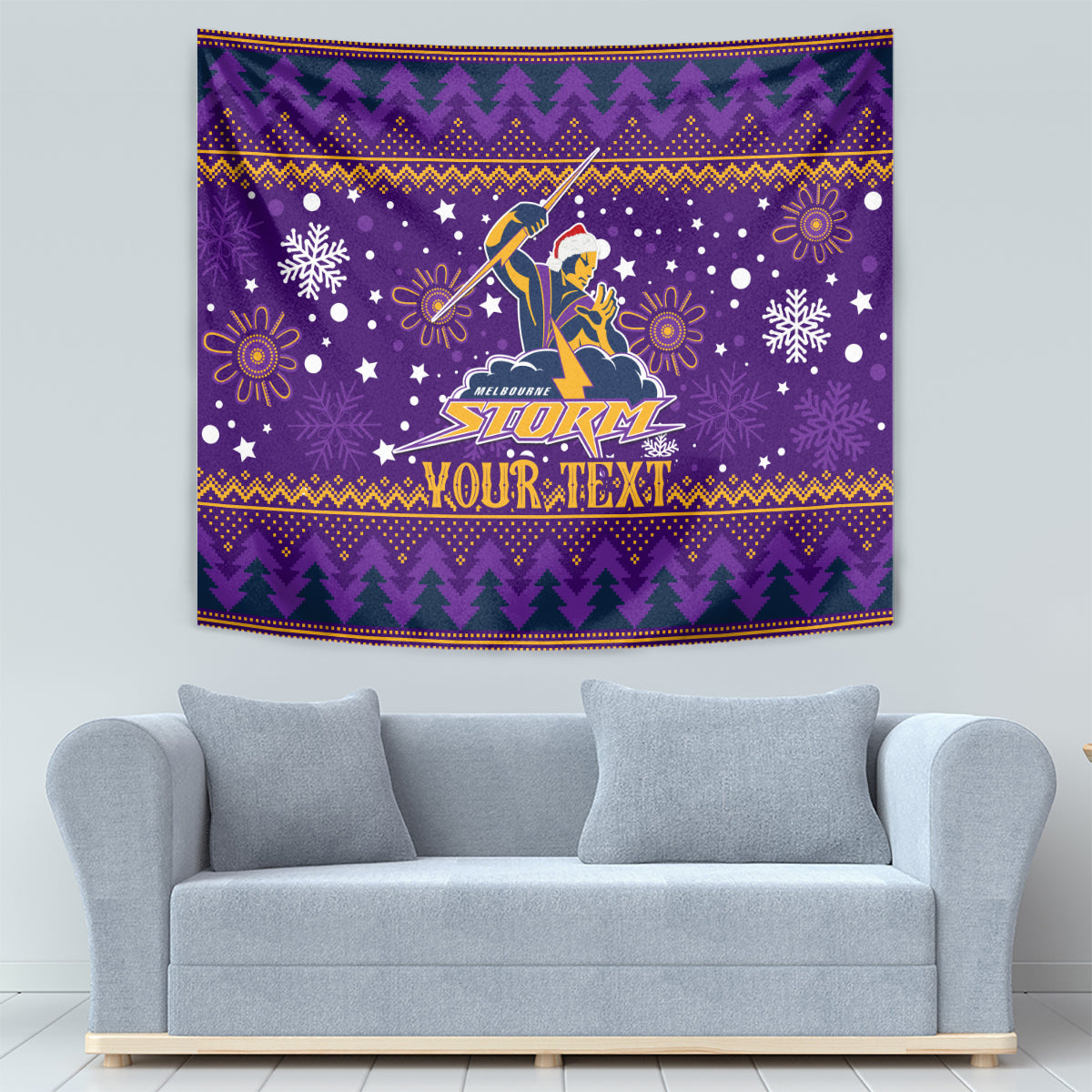 Custom Storm Rugby Tapestry Chirstmas Vibe 2023 - Vibe Hoodie Shop