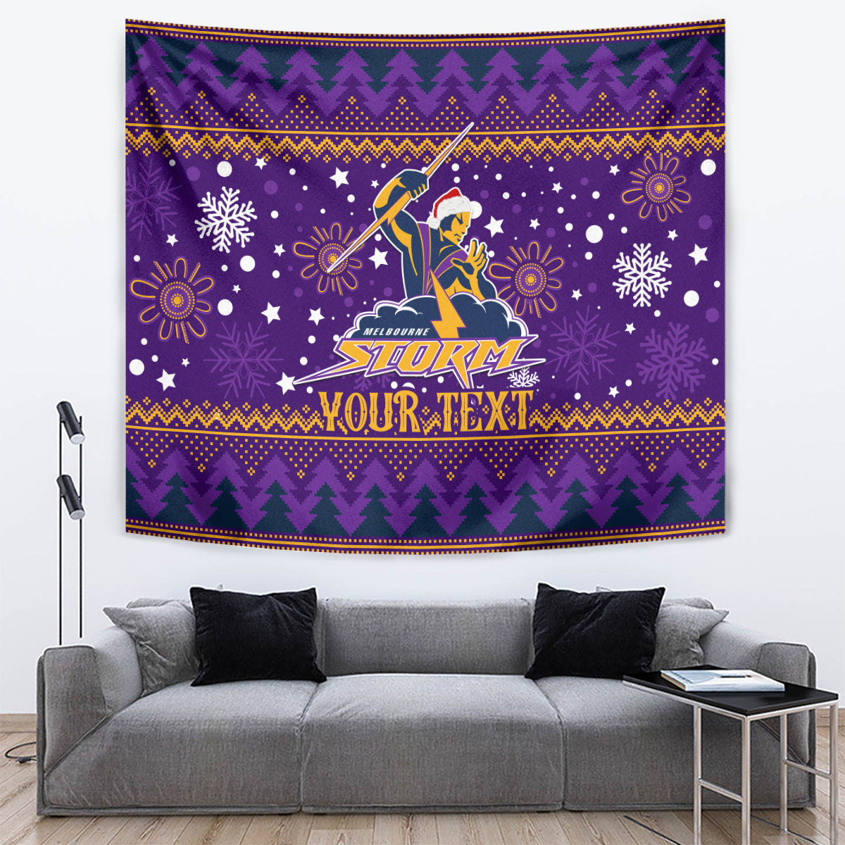 Custom Storm Rugby Tapestry Chirstmas Vibe 2023 - Vibe Hoodie Shop