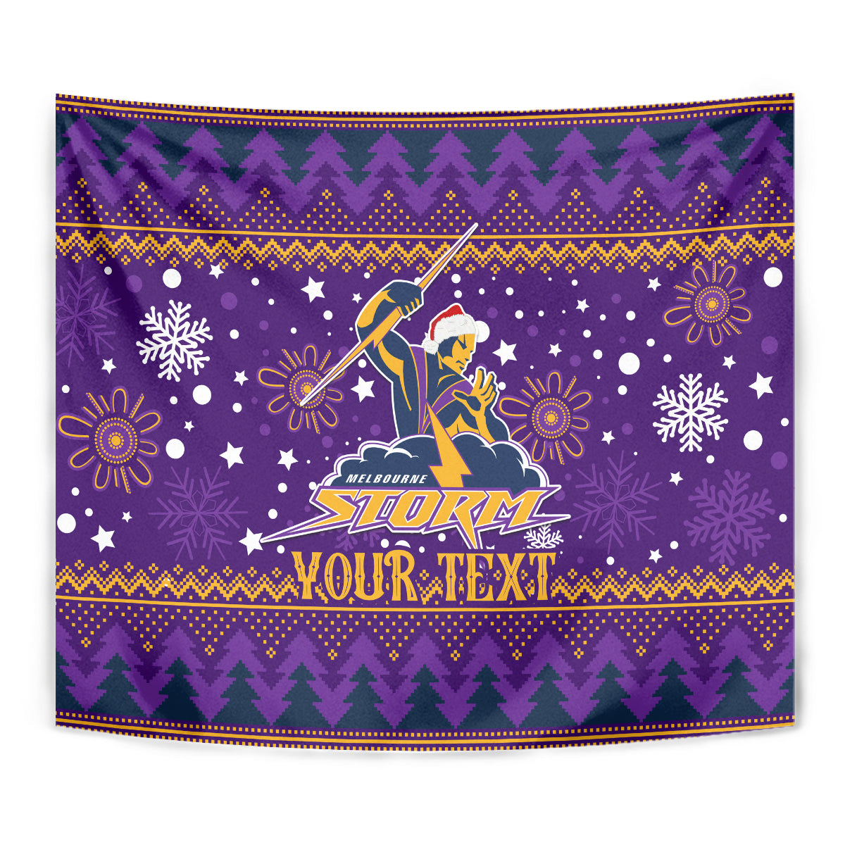 Custom Storm Rugby Tapestry Chirstmas Vibe 2023 - Vibe Hoodie Shop