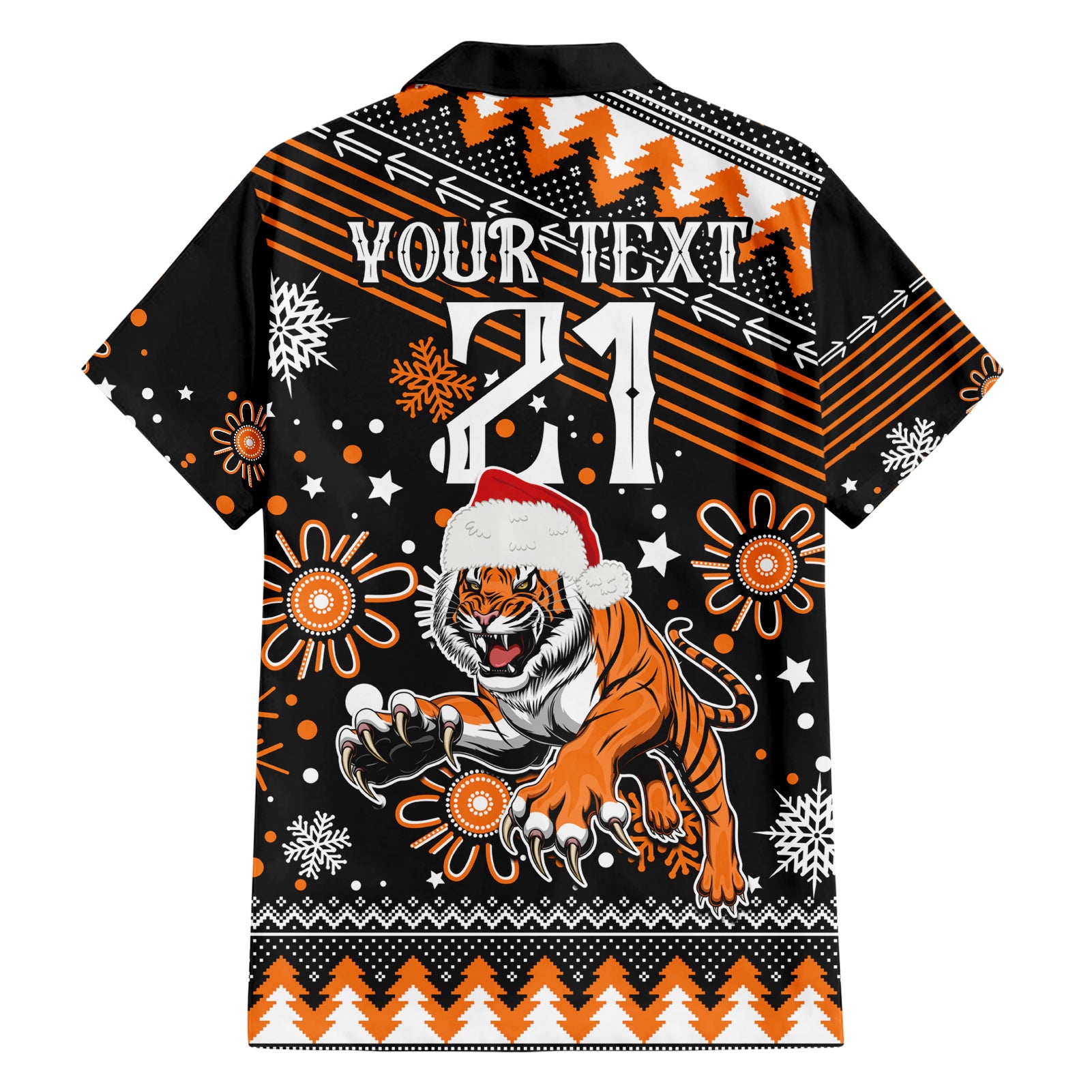 Custom Tigers Rugby Hawaiian Shirt Chirstmas Vibe 2023 - Vibe Hoodie Shop