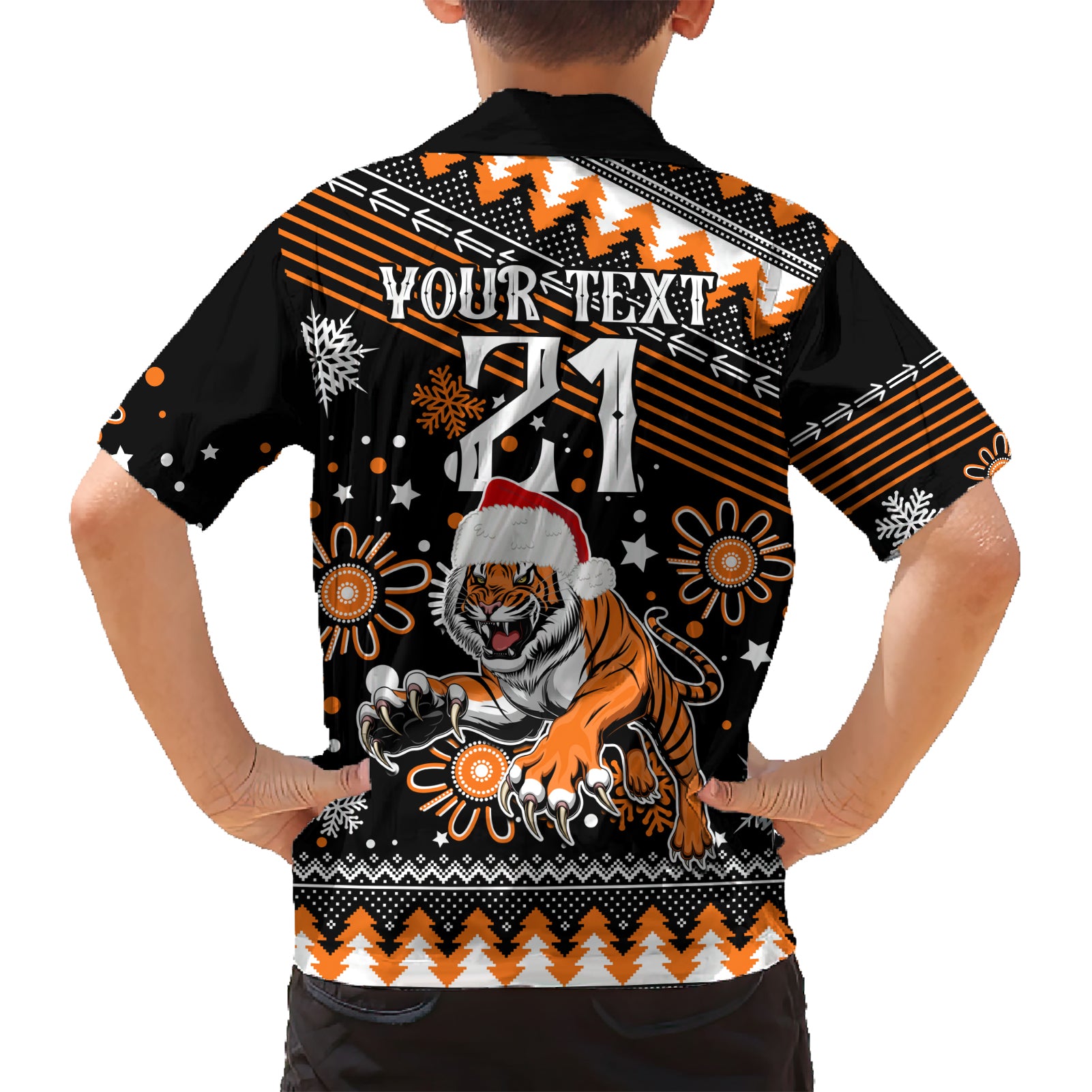 Custom Tigers Rugby Hawaiian Shirt Chirstmas Vibe 2023 - Vibe Hoodie Shop