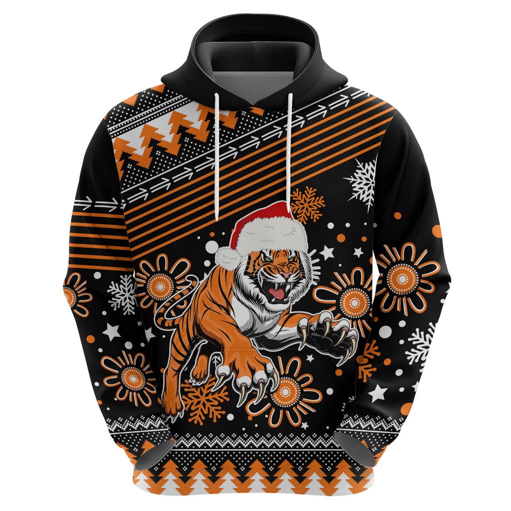 Custom Tigers Rugby Hoodie Chirstmas Vibe 2023 LT9 - Vibe Hoodie Shop