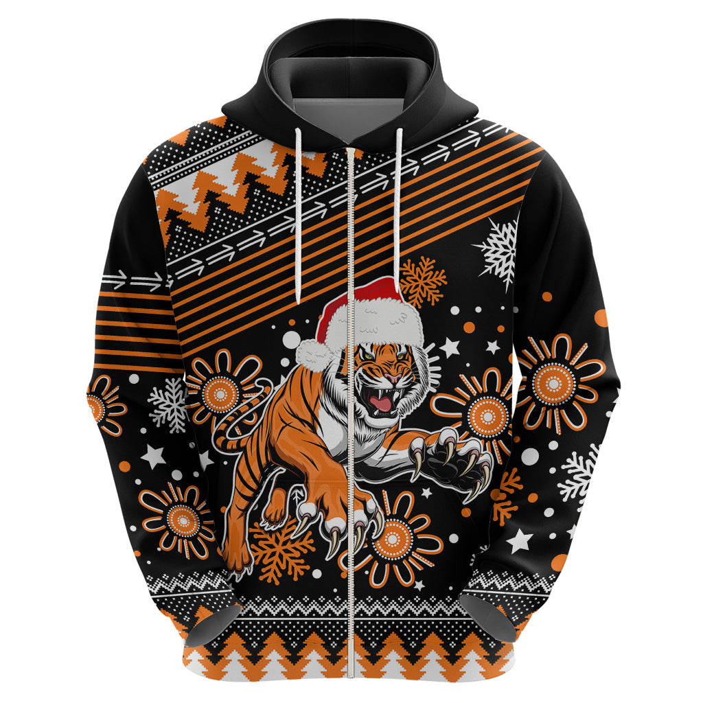 Custom Tigers Rugby Hoodie Chirstmas Vibe 2023 LT9 - Vibe Hoodie Shop