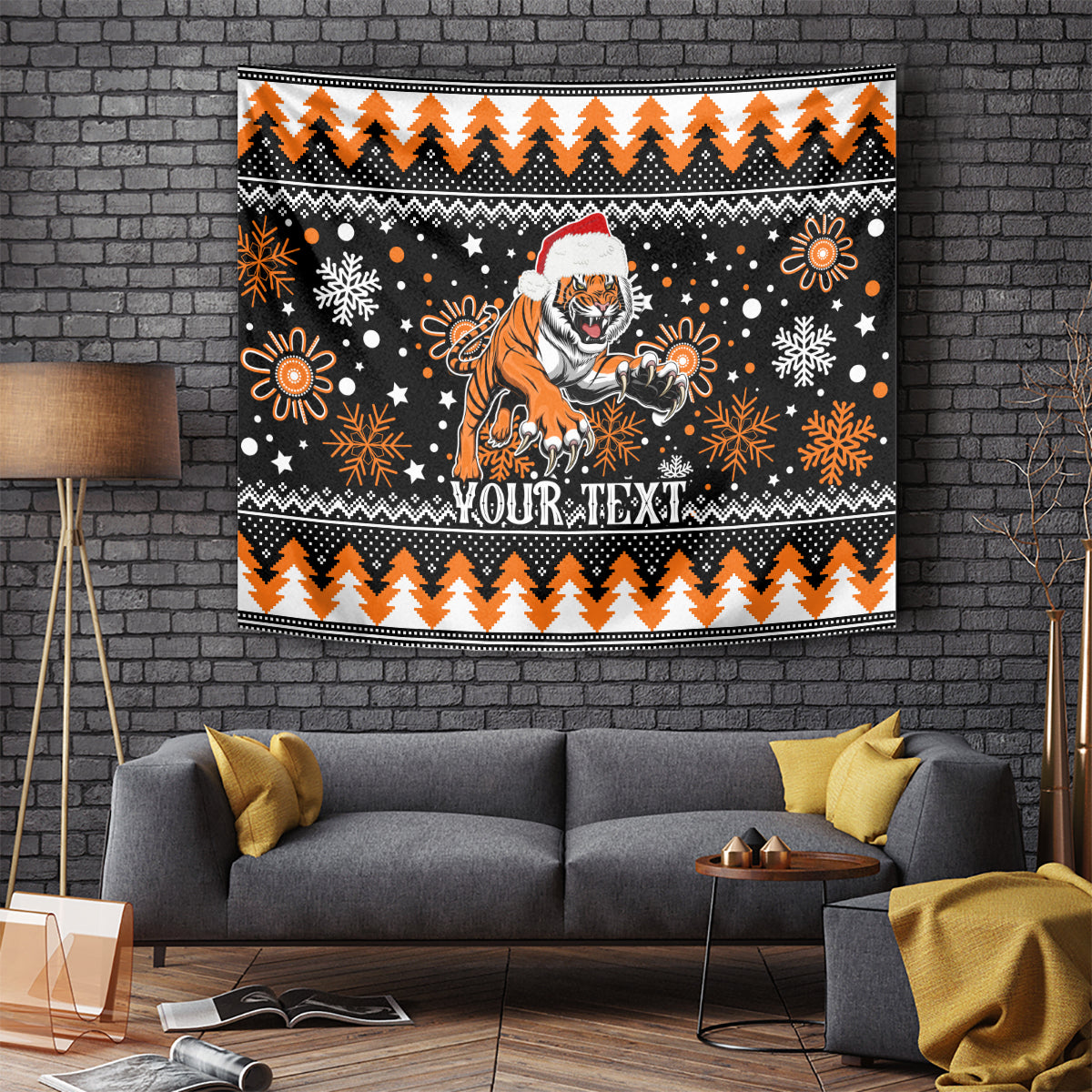 Custom Tigers Rugby Tapestry Chirstmas Vibe 2023 - Vibe Hoodie Shop