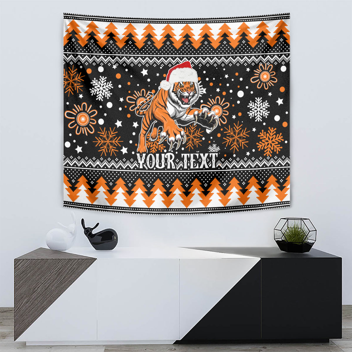 Custom Tigers Rugby Tapestry Chirstmas Vibe 2023 - Vibe Hoodie Shop