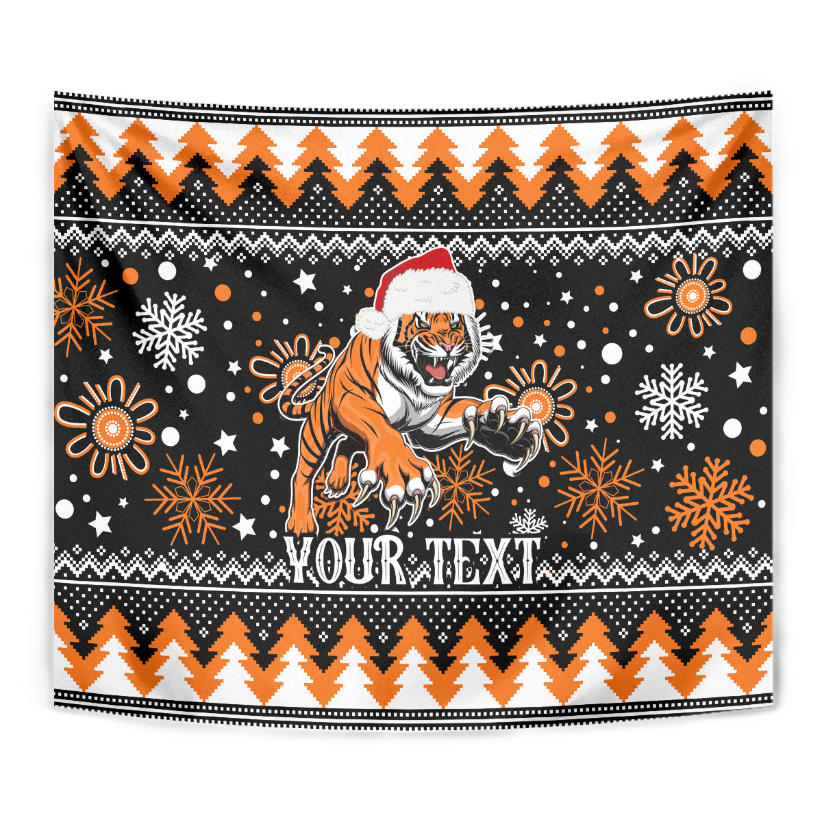 Custom Tigers Rugby Tapestry Chirstmas Vibe 2023 - Vibe Hoodie Shop