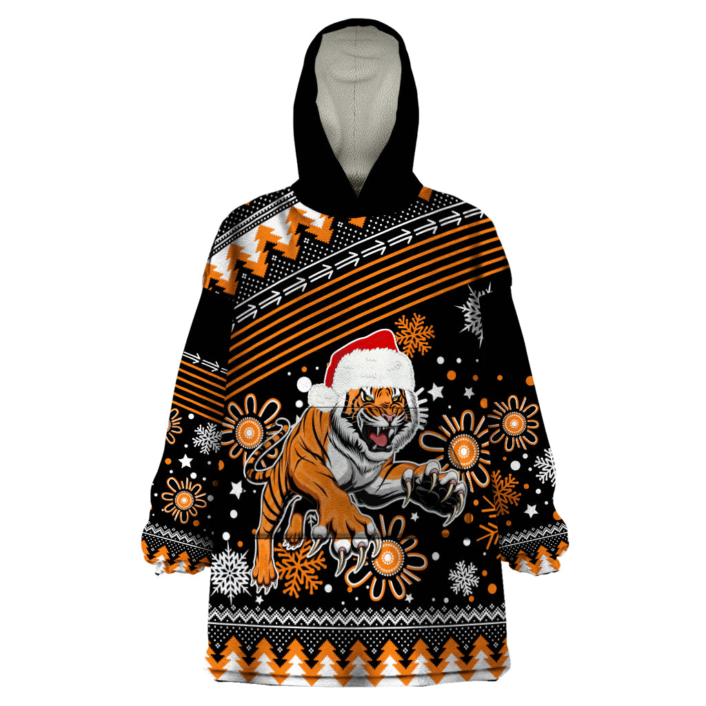 Custom Tigers Rugby Wearable Blanket Hoodie Chirstmas Vibe 2023 - Vibe Hoodie Shop