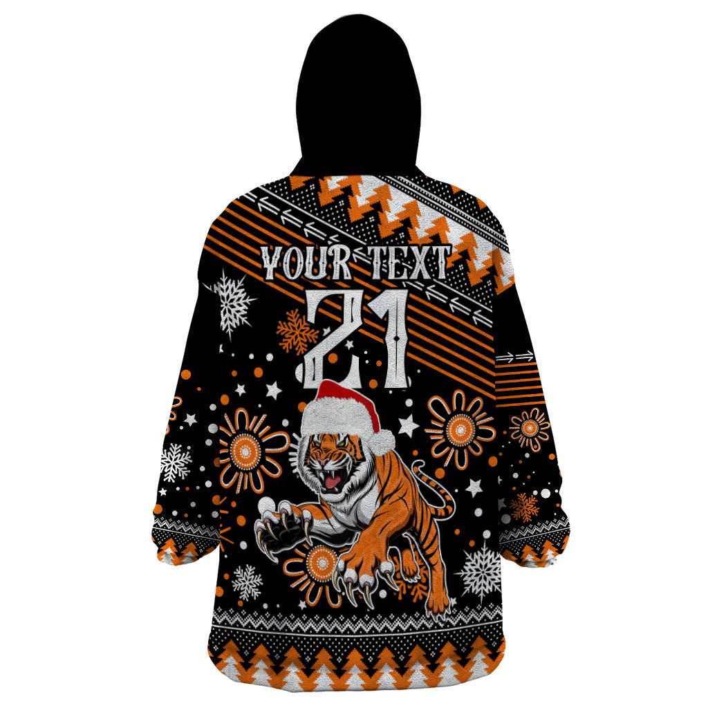 Custom Tigers Rugby Wearable Blanket Hoodie Chirstmas Vibe 2023 - Vibe Hoodie Shop