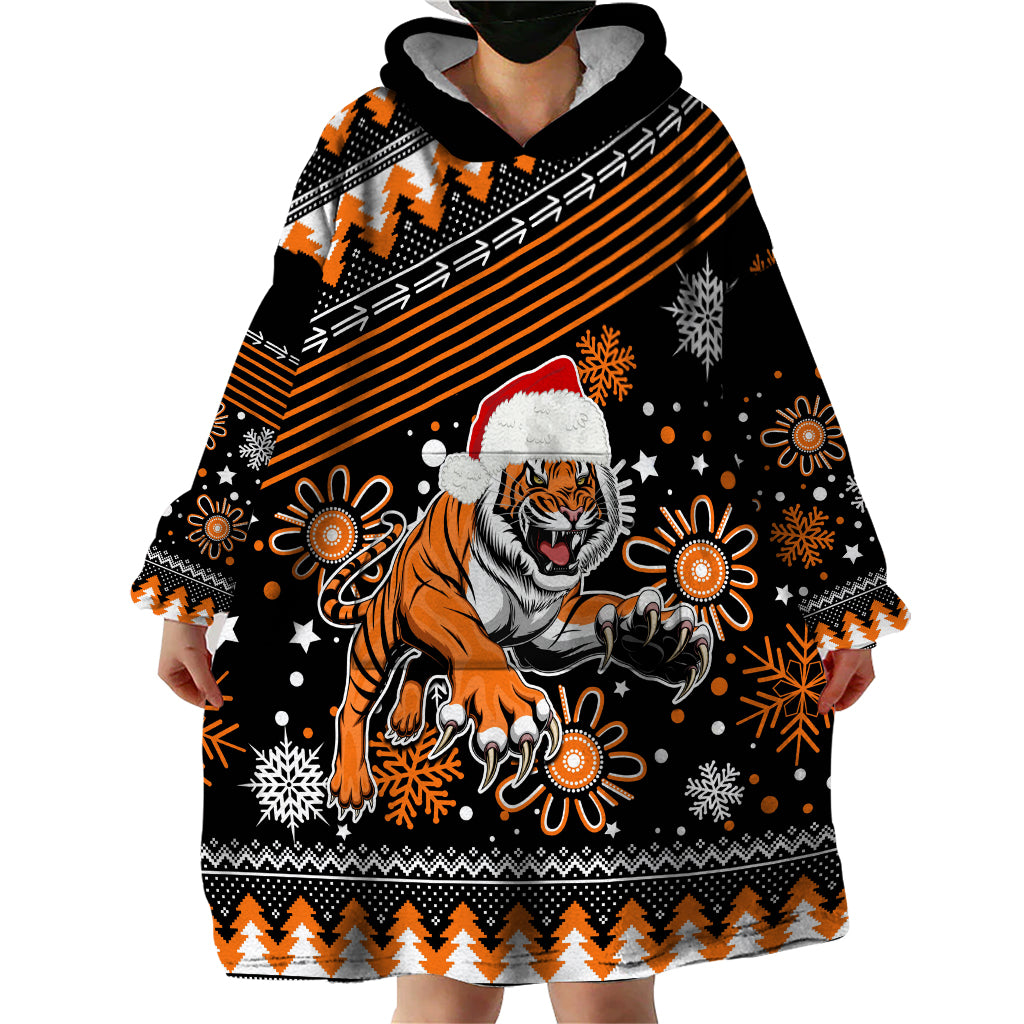 Custom Tigers Rugby Wearable Blanket Hoodie Chirstmas Vibe 2023 - Vibe Hoodie Shop