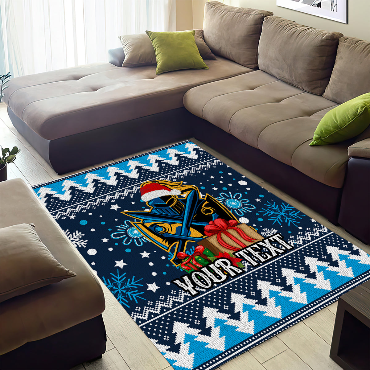 Custom Titans Rugby Area Rug Chirstmas Vibe 2023 - Vibe Hoodie Shop