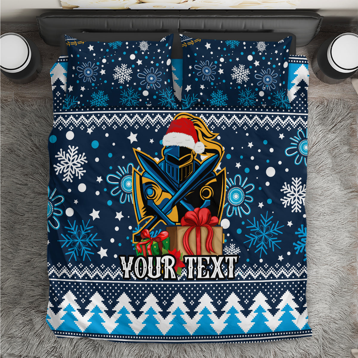 Custom Titans Rugby Bedding Set Chirstmas Vibe 2023 - Vibe Hoodie Shop