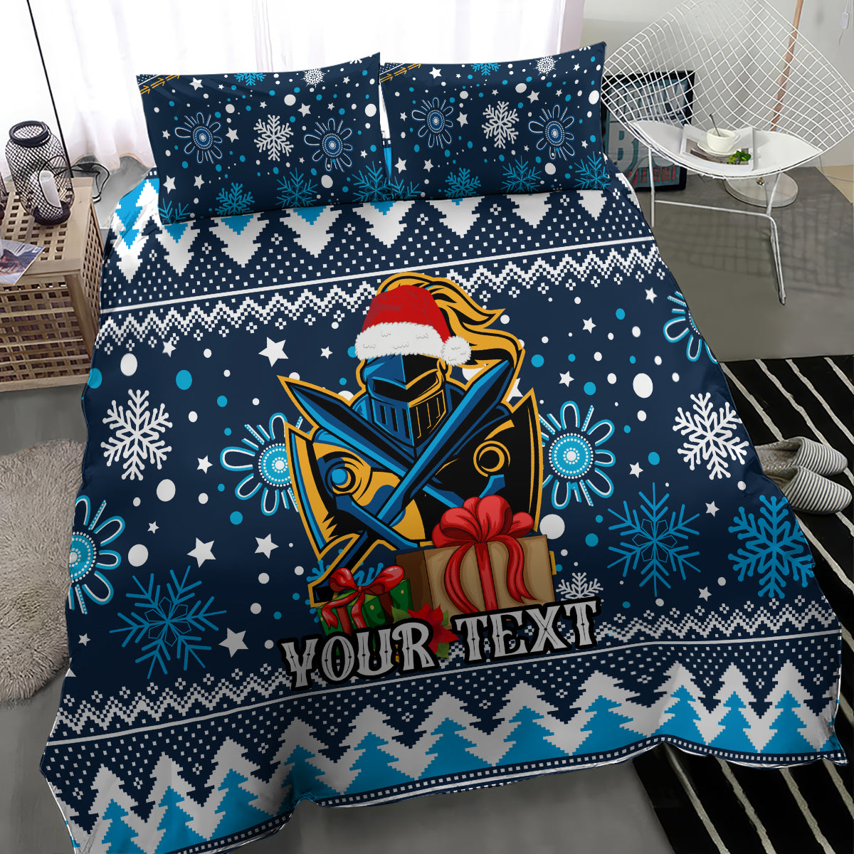 Custom Titans Rugby Bedding Set Chirstmas Vibe 2023 - Vibe Hoodie Shop