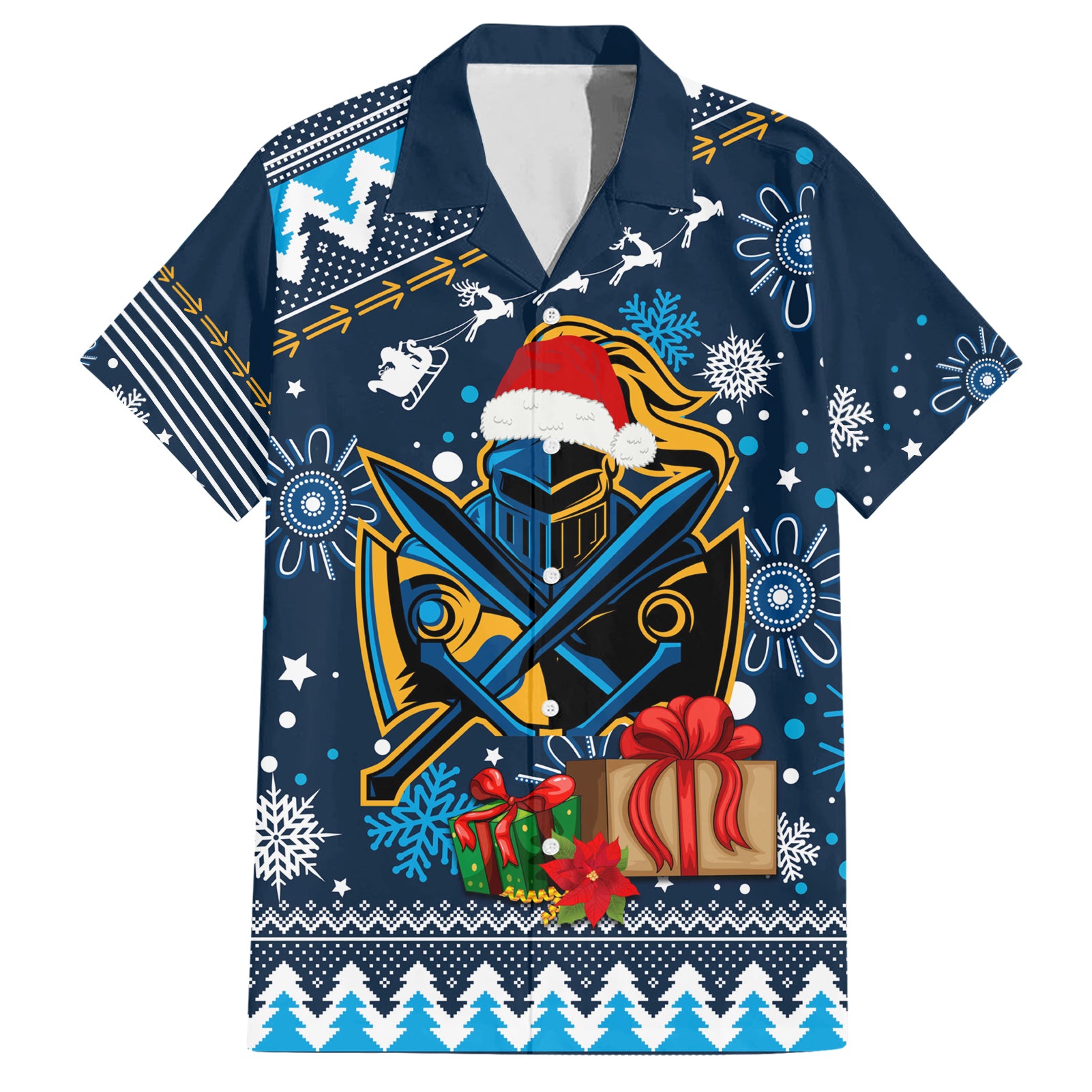 Custom Titans Rugby Hawaiian Shirt Chirstmas Vibe 2023 - Vibe Hoodie Shop