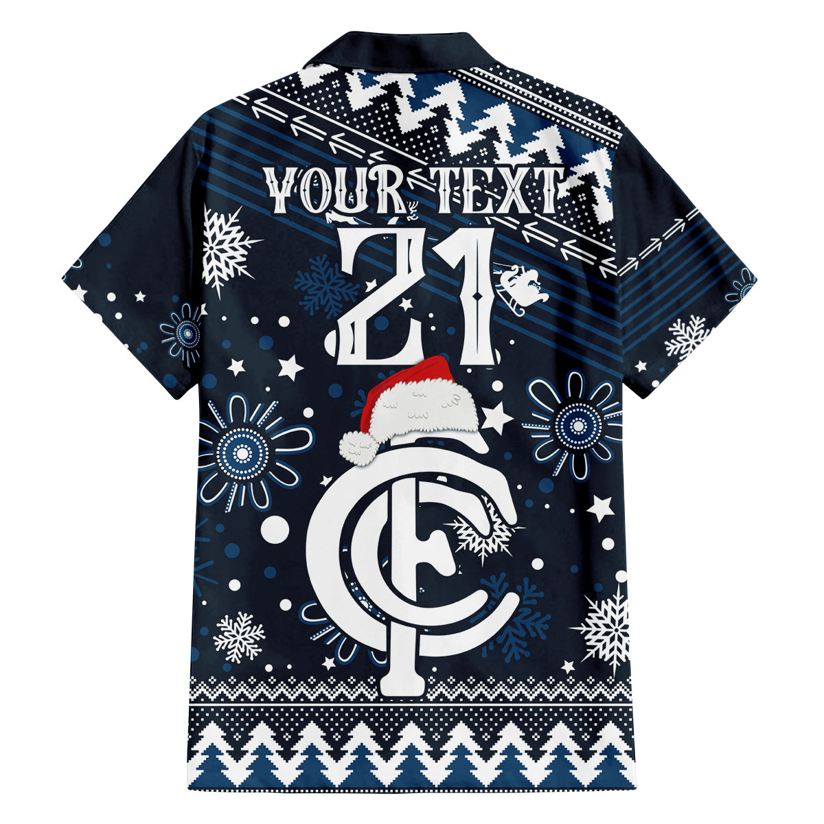 custom-carlton-blues-football-family-matching-long-sleeve-bodycon-dress-and-hawaiian-shirt-christmas-vibe-2023