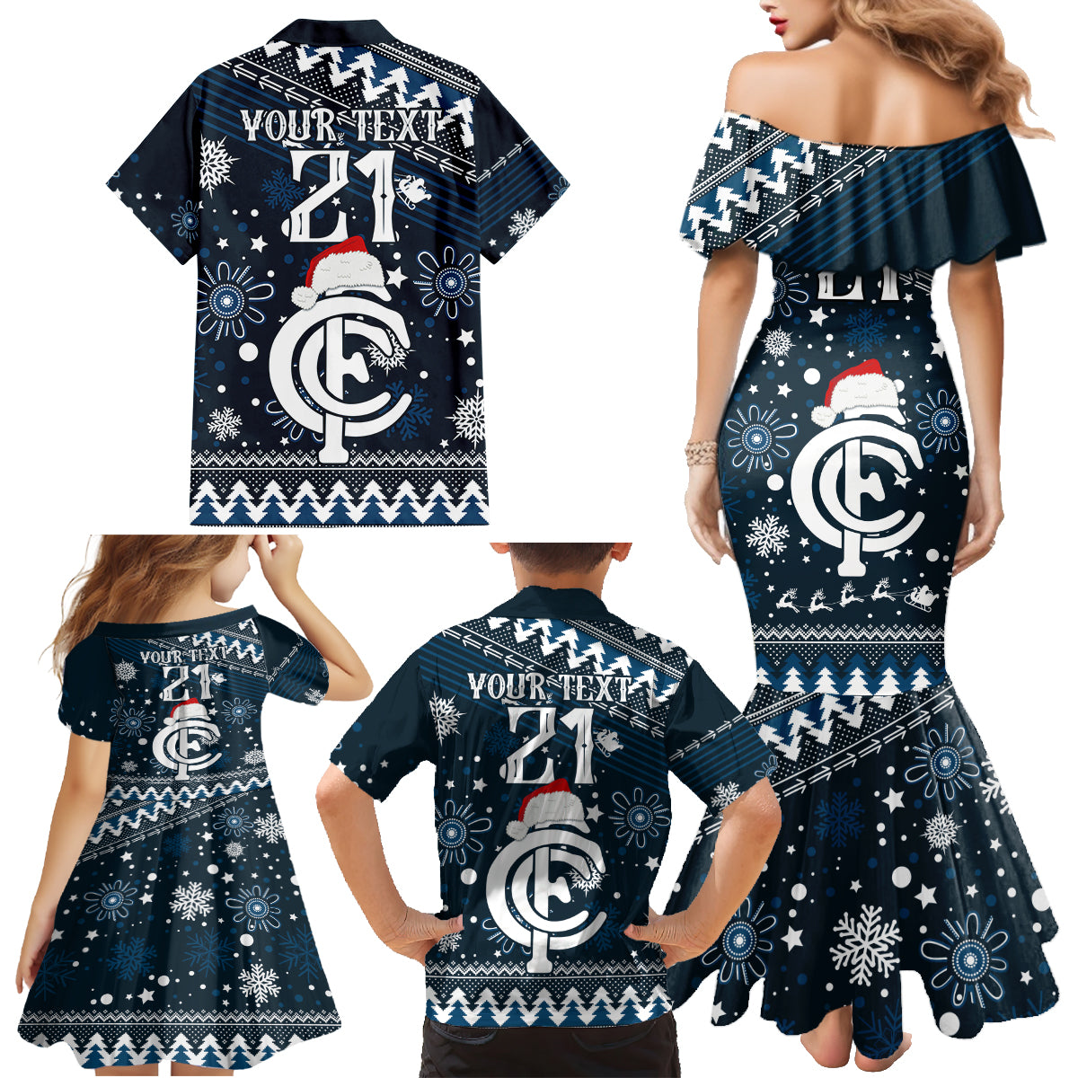 custom-carlton-blues-football-family-matching-mermaid-dress-and-hawaiian-shirt-christmas-vibe-2023