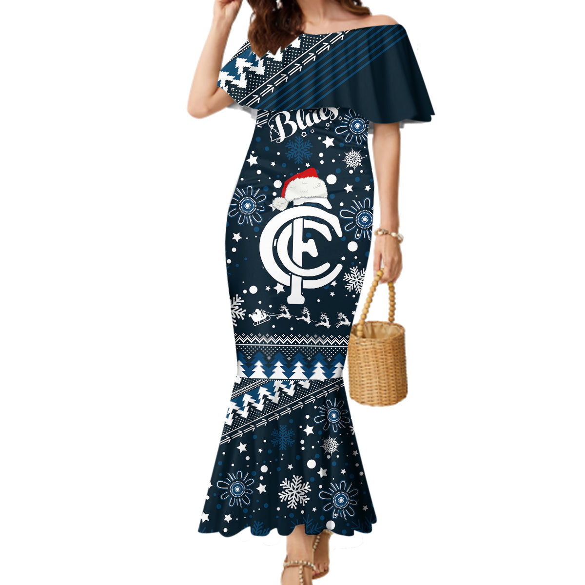 custom-carlton-blues-football-family-matching-mermaid-dress-and-hawaiian-shirt-christmas-vibe-2023