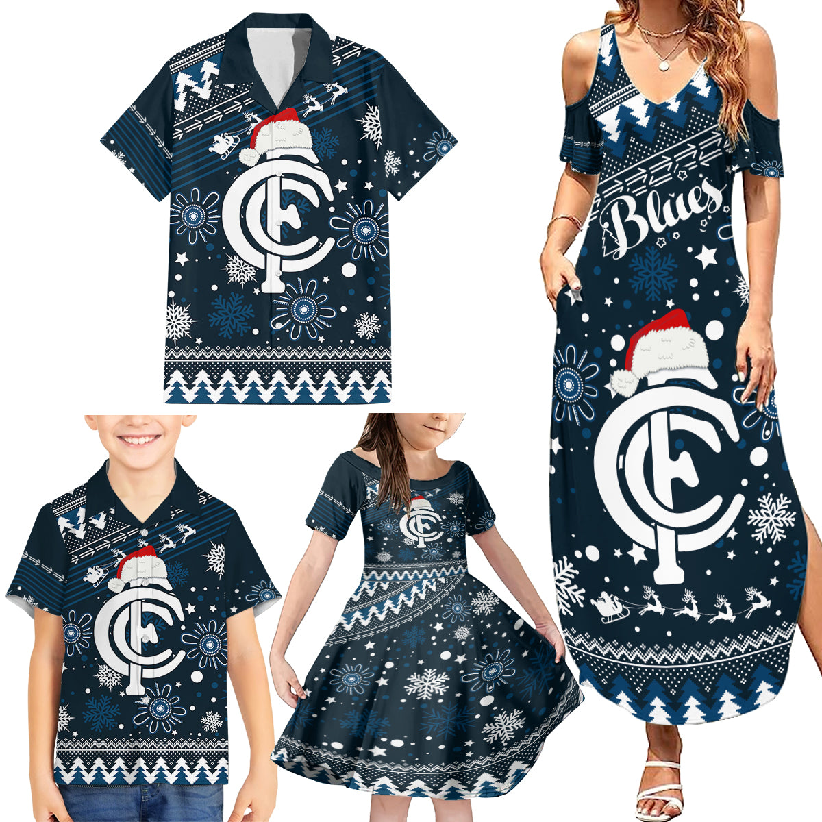 custom-carlton-blues-football-family-matching-summer-maxi-dress-and-hawaiian-shirt-christmas-vibe-2023