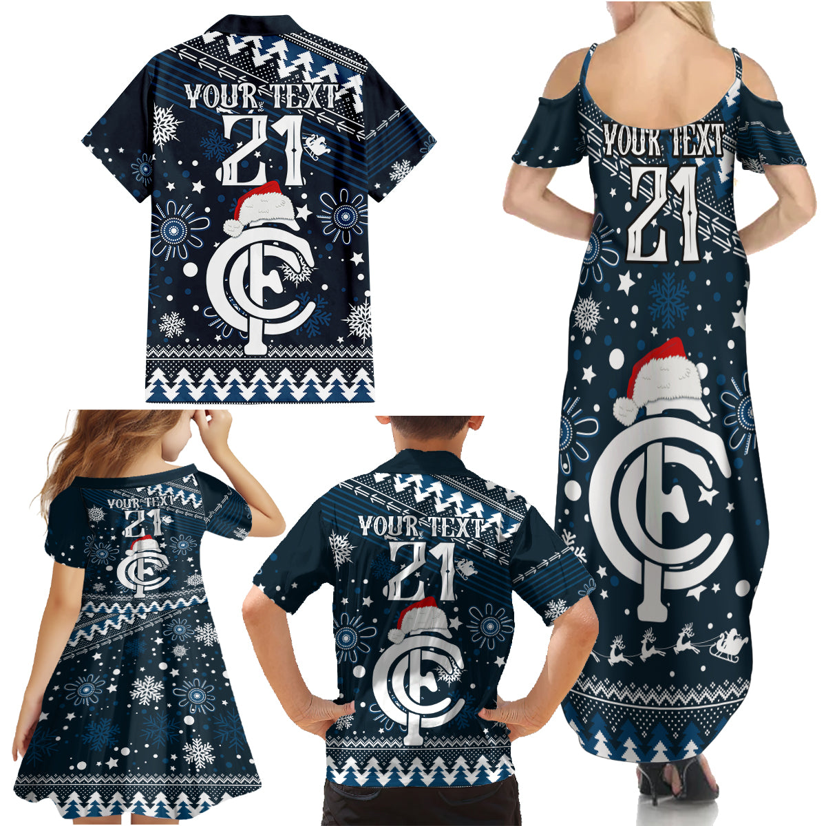 custom-carlton-blues-football-family-matching-summer-maxi-dress-and-hawaiian-shirt-christmas-vibe-2023