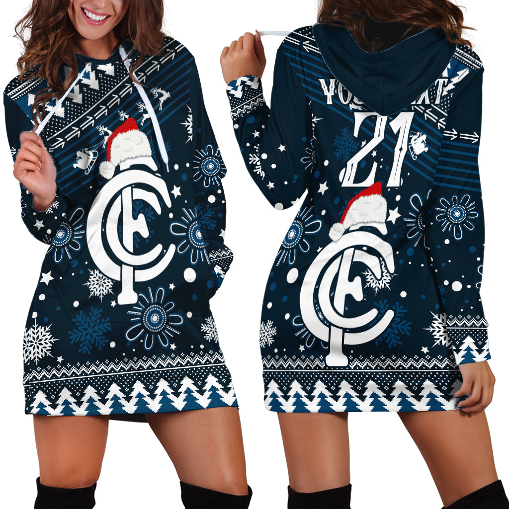 Custom Carlton Blues Football Hoodie Dress Christmas Vibe 2023 - Vibe Hoodie Shop