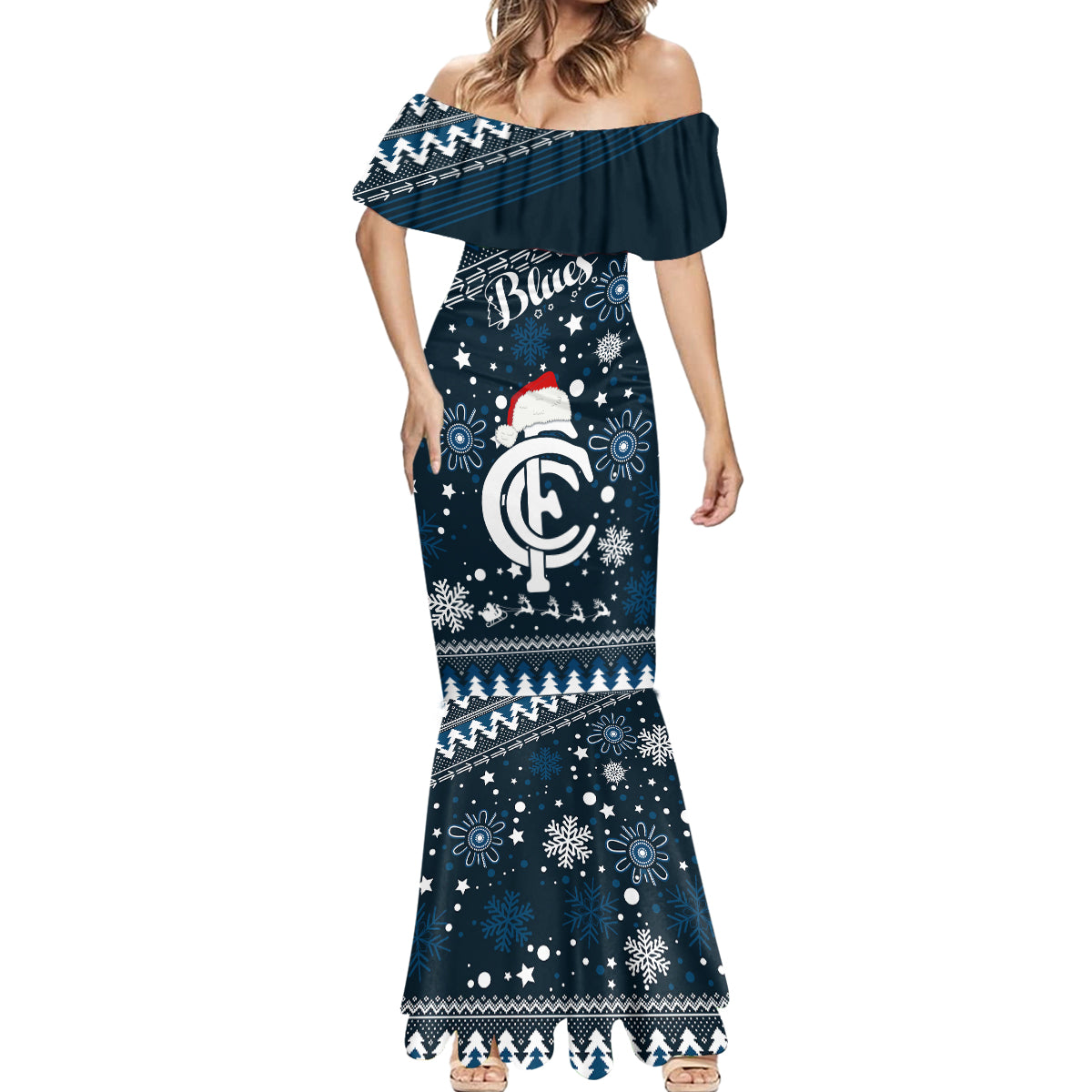 custom-carlton-blues-football-mermaid-dress-christmas-vibe-2023