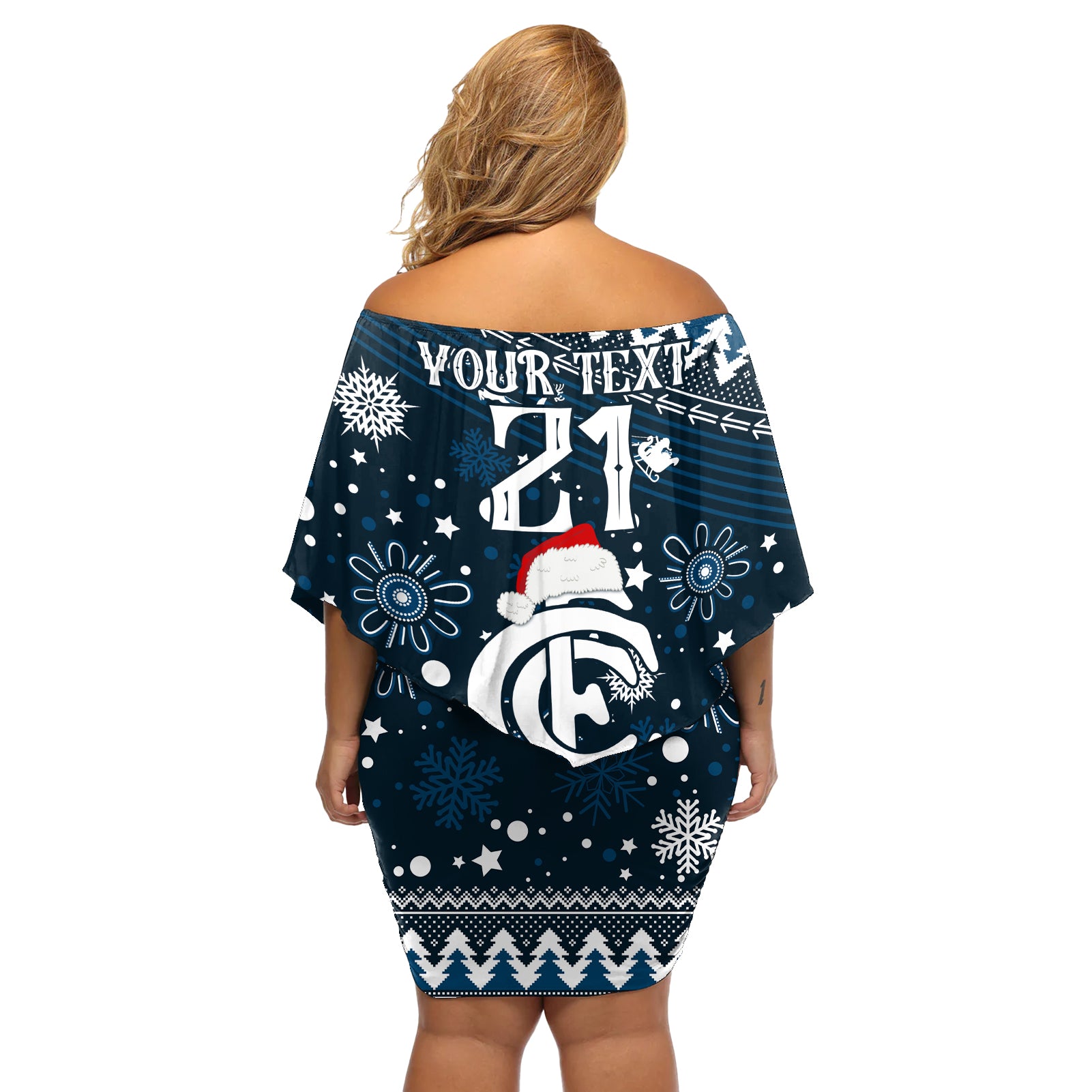 custom-carlton-blues-football-off-shoulder-short-dress-christmas-vibe-2023