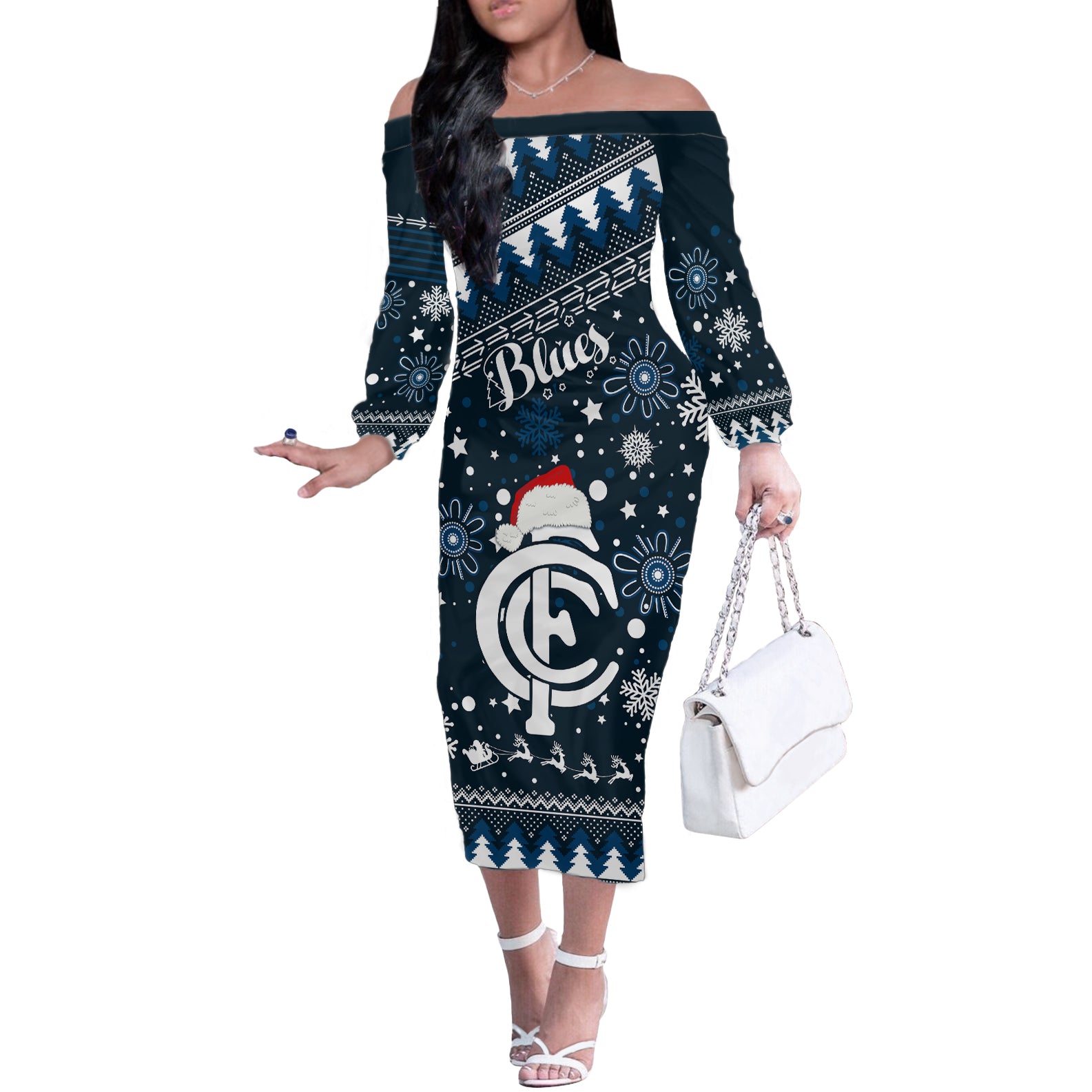 custom-carlton-blues-football-off-the-shoulder-long-sleeve-dress-christmas-vibe-2023