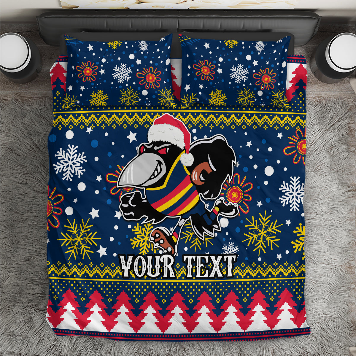 Custom Crows Football Bedding Set Christmas Vibe 2023 - Vibe Hoodie Shop