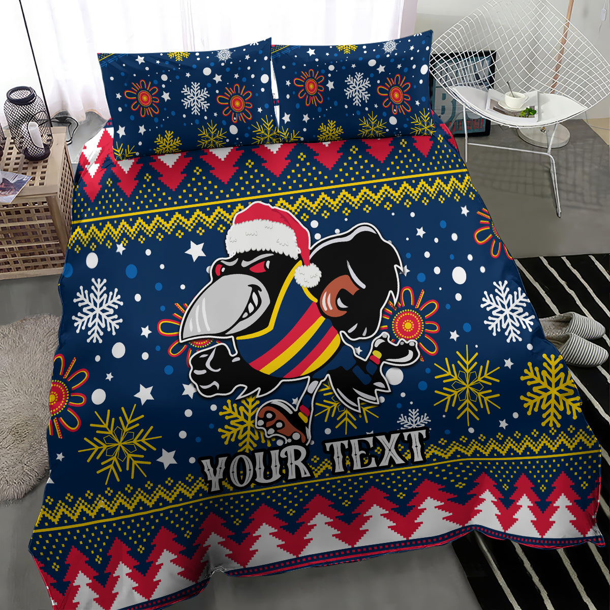 Custom Crows Football Bedding Set Christmas Vibe 2023 - Vibe Hoodie Shop