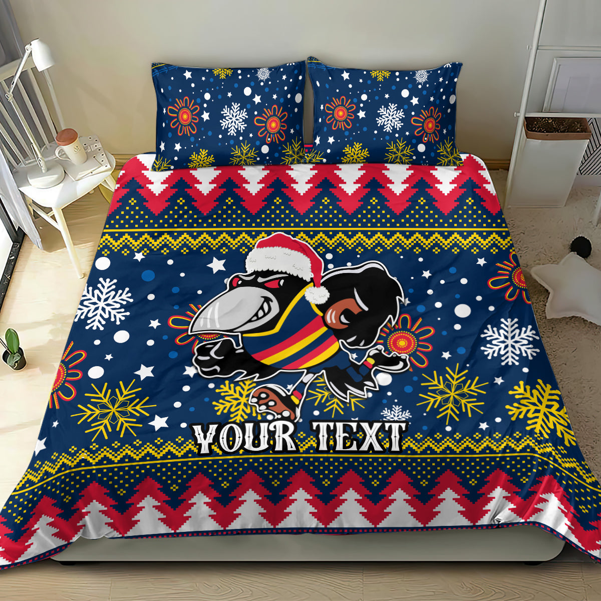 Custom Crows Football Bedding Set Christmas Vibe 2023 - Vibe Hoodie Shop