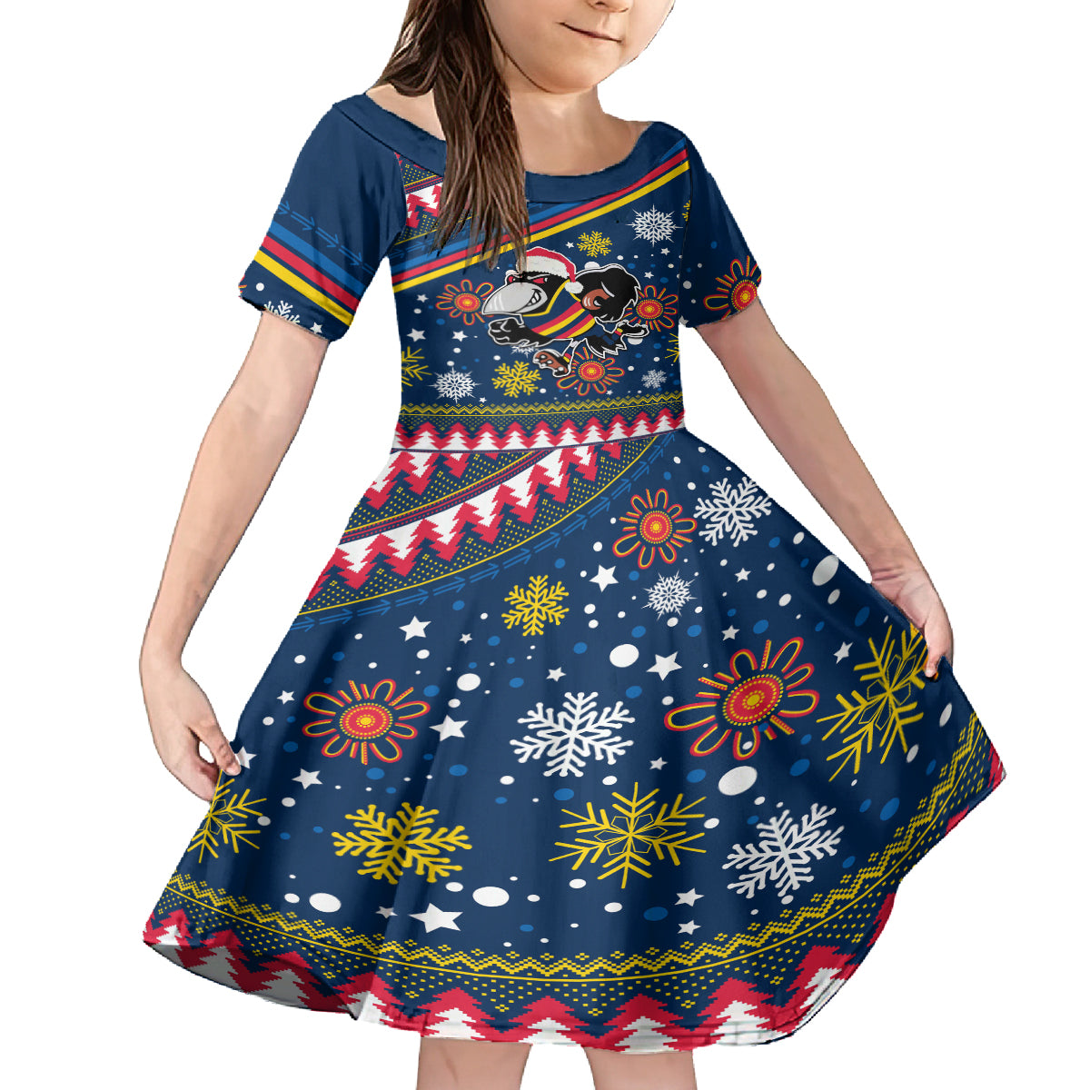 custom-crows-football-family-matching-long-sleeve-bodycon-dress-and-hawaiian-shirt-christmas-vibe-2023