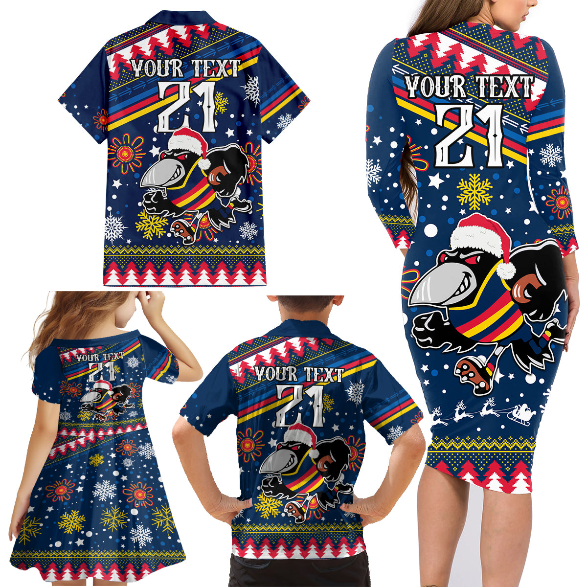 custom-crows-football-family-matching-long-sleeve-bodycon-dress-and-hawaiian-shirt-christmas-vibe-2023