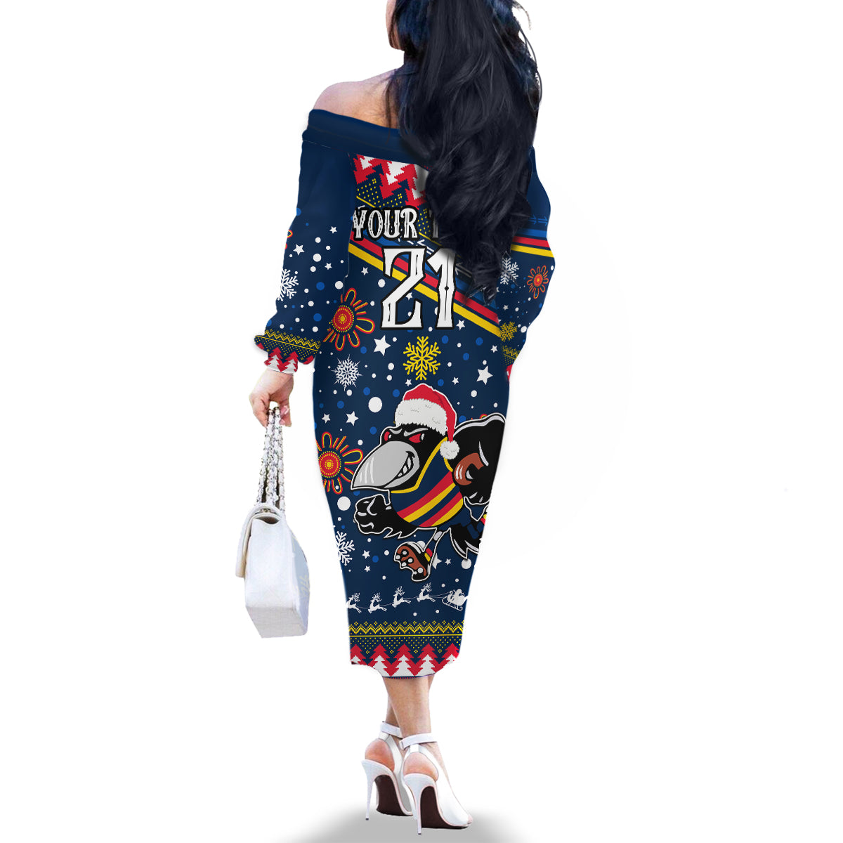 custom-crows-football-family-matching-off-shoulder-long-sleeve-dress-and-hawaiian-shirt-christmas-vibe-2023