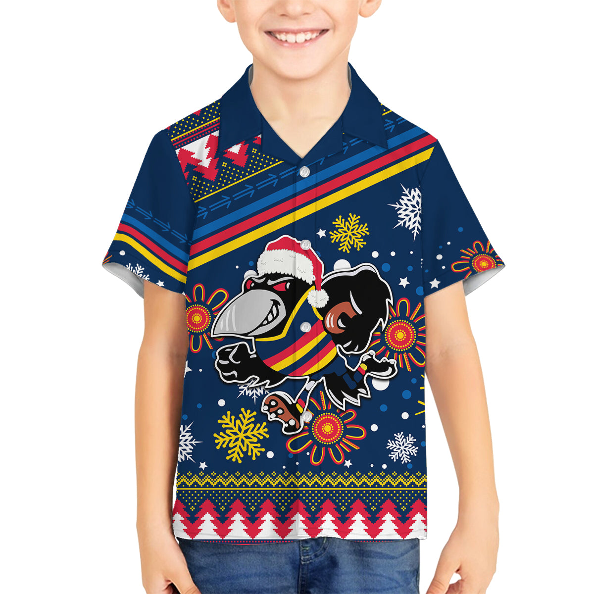 custom-crows-football-family-matching-off-shoulder-long-sleeve-dress-and-hawaiian-shirt-christmas-vibe-2023