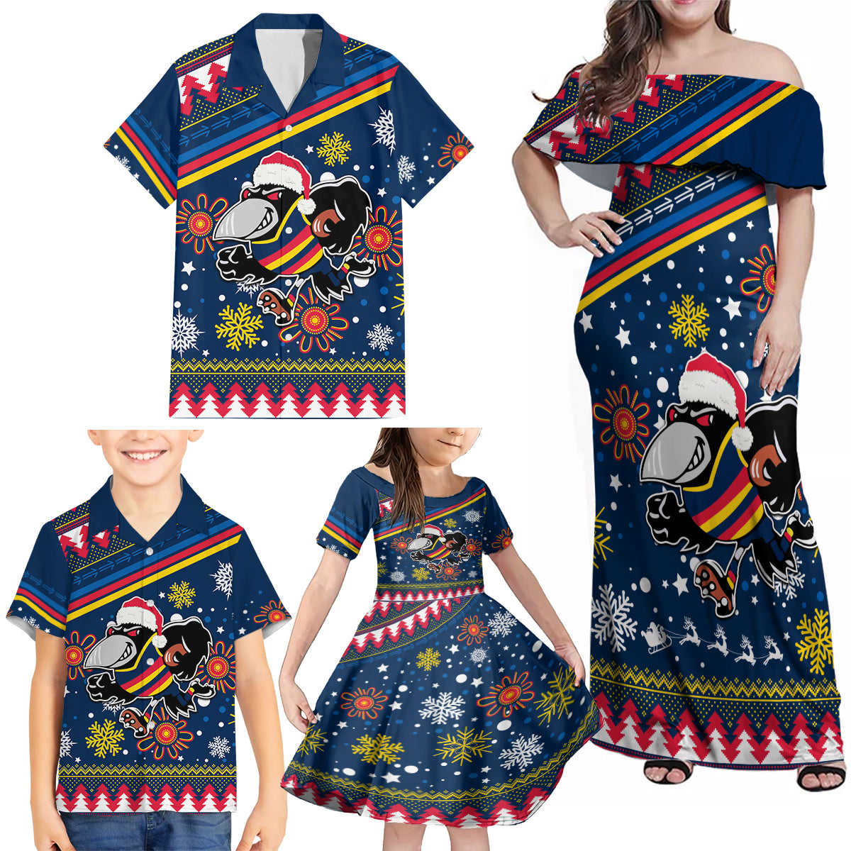 custom-crows-football-family-matching-off-shoulder-maxi-dress-and-hawaiian-shirt-christmas-vibe-2023