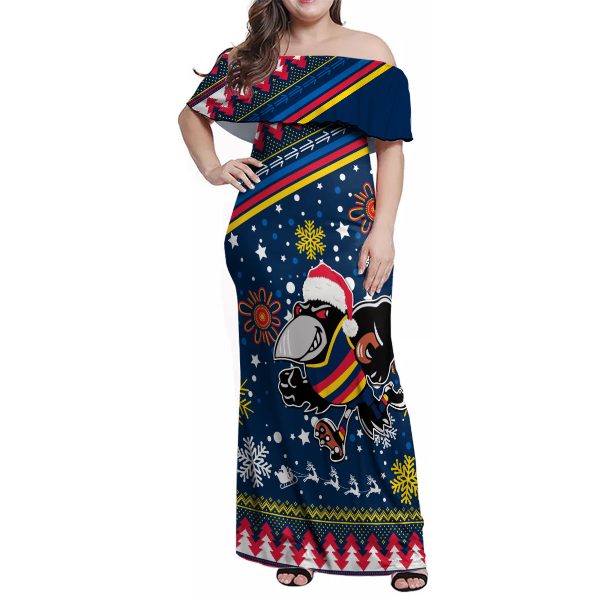 custom-crows-football-family-matching-off-shoulder-maxi-dress-and-hawaiian-shirt-christmas-vibe-2023