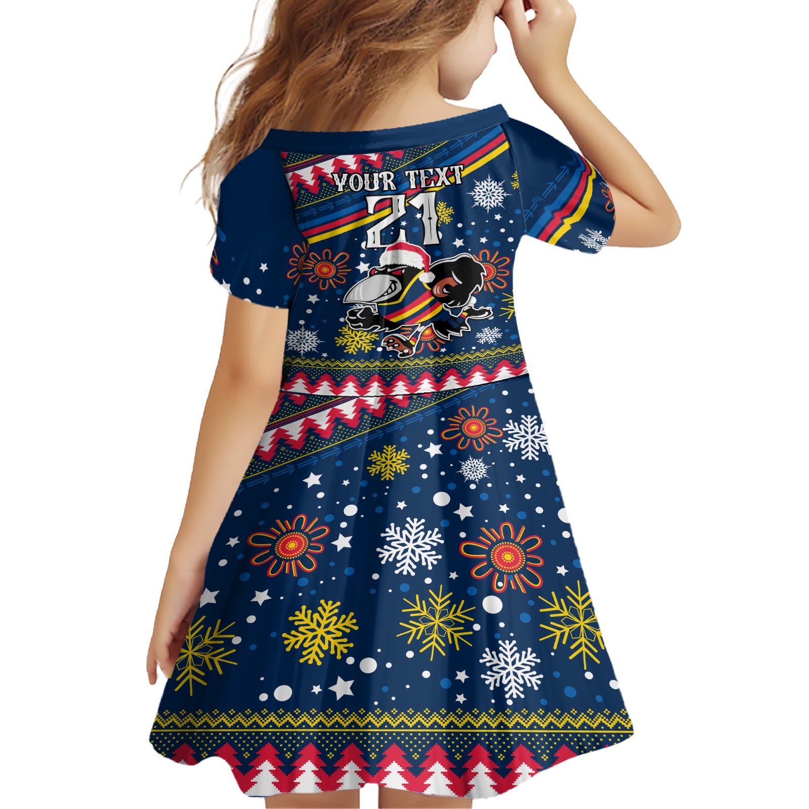 custom-crows-football-family-matching-short-sleeve-bodycon-dress-and-hawaiian-shirt-christmas-vibe-2023